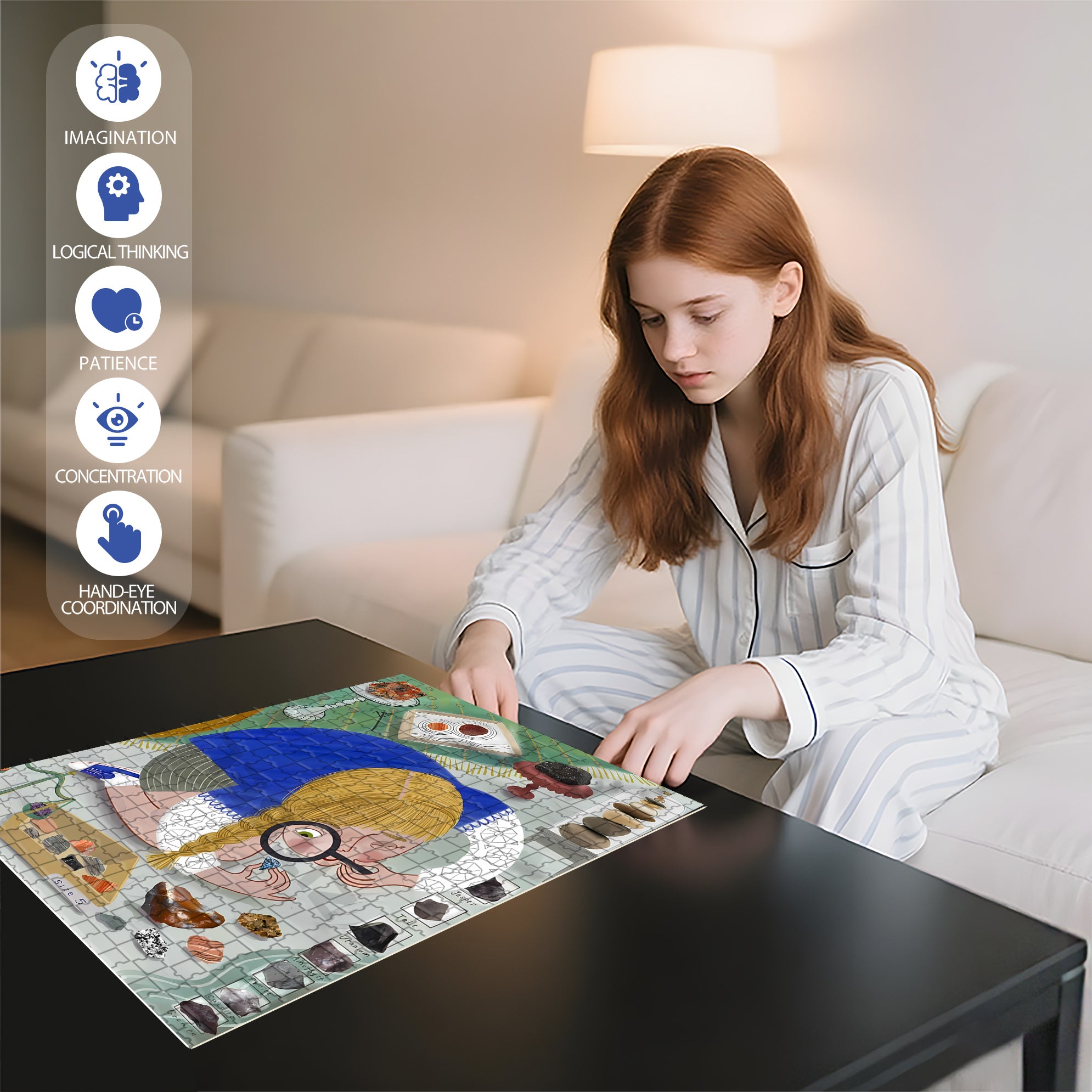 Cynthia Cliff 500pcs/1000pcs Jigsaw Puzzle, Scratch-Resistant, Interactive Family Game & Brain-Boosting DIY Decor, Perfect for Halloween, Christmas & New Year Gifts, Family Puzzle Game