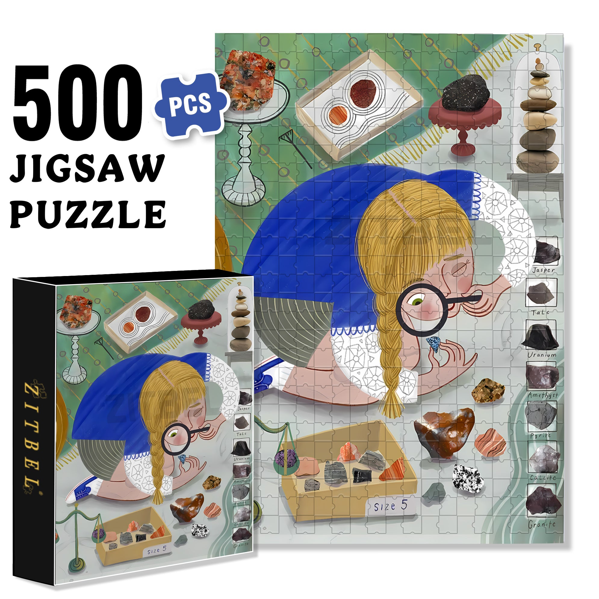Cynthia Cliff 500pcs/1000pcs Jigsaw Puzzle, Scratch-Resistant, Interactive Family Game & Brain-Boosting DIY Decor, Perfect for Halloween, Christmas & New Year Gifts, Family Puzzle Game