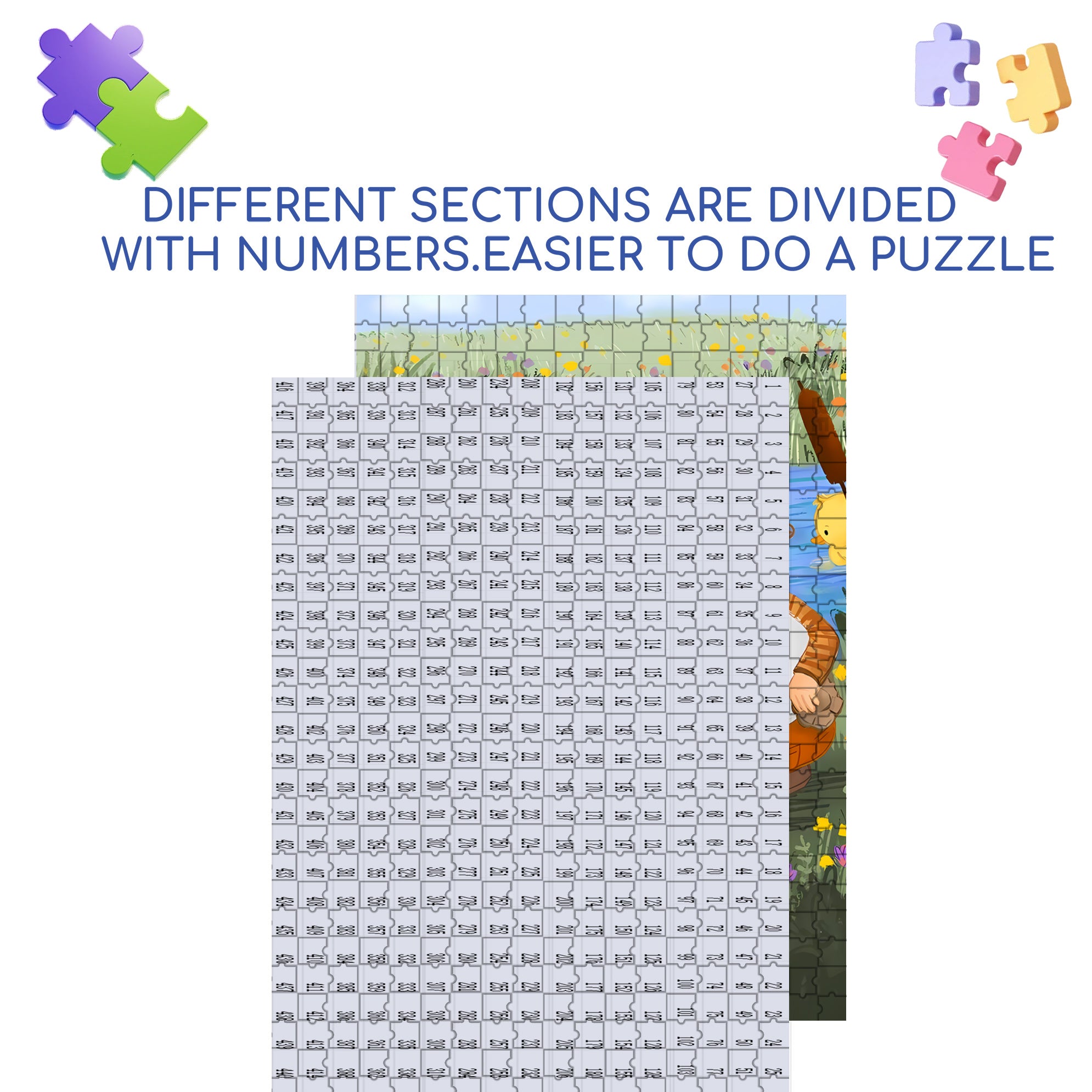 Feeding the Ducks 500pcs/1000pcs Jigsaw Puzzle, Scratch-Resistant, Interactive Family Game & Brain-Boosting DIY Decor, Perfect for Halloween, Christmas & New Year Gifts, Family Puzzle Game