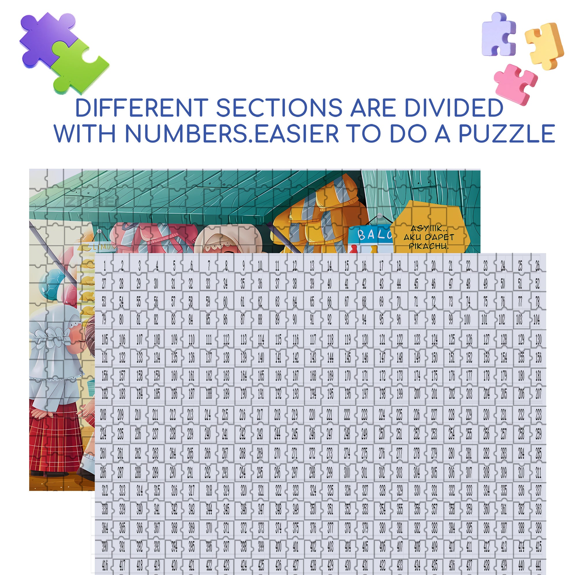Indonesian Student 500pcs/1000pcs Jigsaw Puzzle, Scratch-Resistant, Interactive Family Game & Brain-Boosting DIY Decor, Perfect for Halloween, Christmas & New Year Gifts, Family Puzzle Game