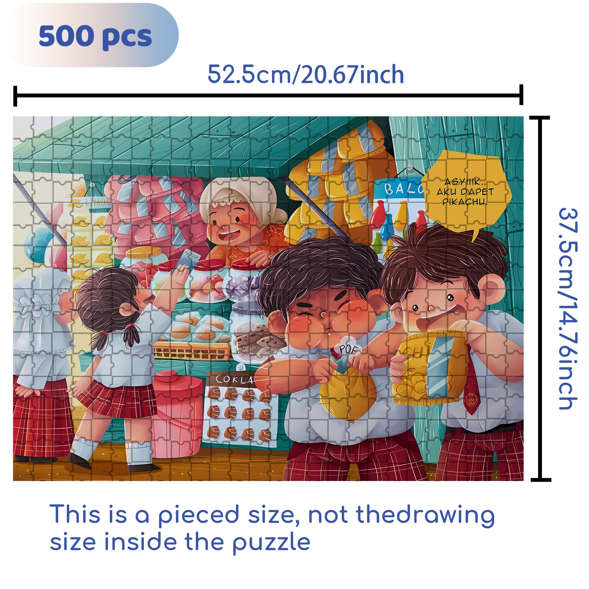 Indonesian Student 500pcs/1000pcs Jigsaw Puzzle, Scratch-Resistant, Interactive Family Game & Brain-Boosting DIY Decor, Perfect for Halloween, Christmas & New Year Gifts, Family Puzzle Game