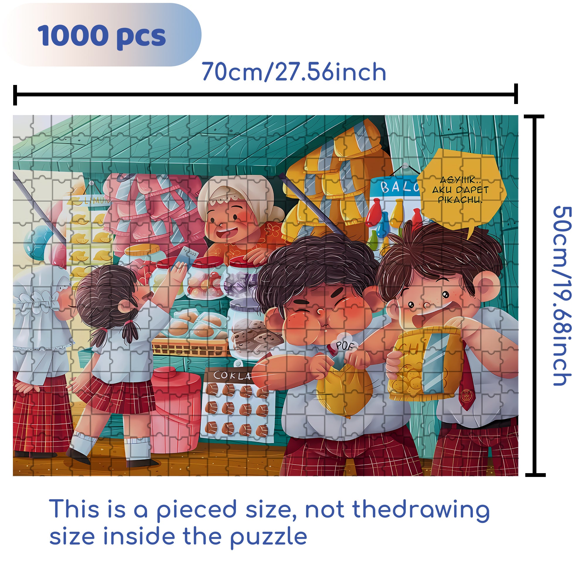 Indonesian Student 500pcs/1000pcs Jigsaw Puzzle, Scratch-Resistant, Interactive Family Game & Brain-Boosting DIY Decor, Perfect for Halloween, Christmas & New Year Gifts, Family Puzzle Game