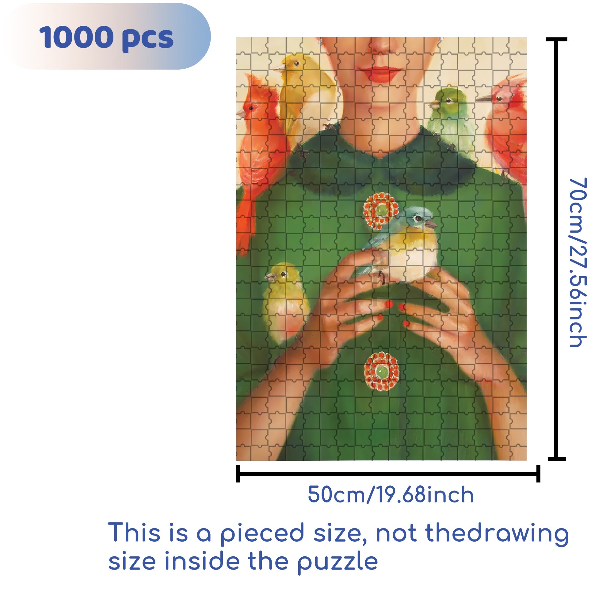 Ladybird 500pcs/1000pcs Jigsaw Puzzle, Scratch-Resistant, Interactive Family Game & Brain-Boosting DIY Decor, Perfect for Halloween, Christmas & New Year Gifts, Family Puzzle Game