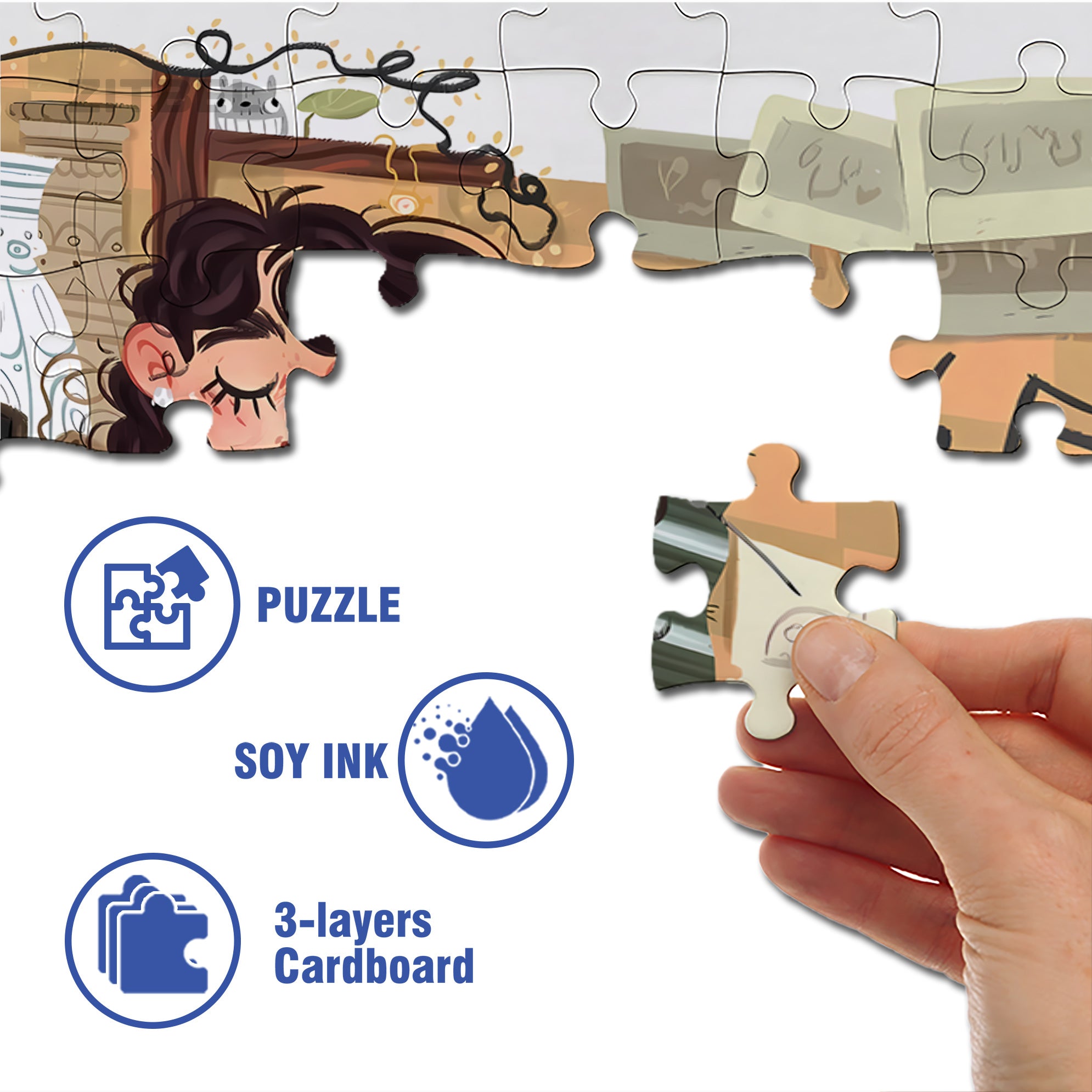 Laura's Birthday 500pcs/1000pcs Jigsaw Puzzle, Scratch-Resistant, Interactive Family Game & Brain-Boosting DIY Decor, Perfect for Halloween, Christmas & New Year Gifts, Family Puzzle Game