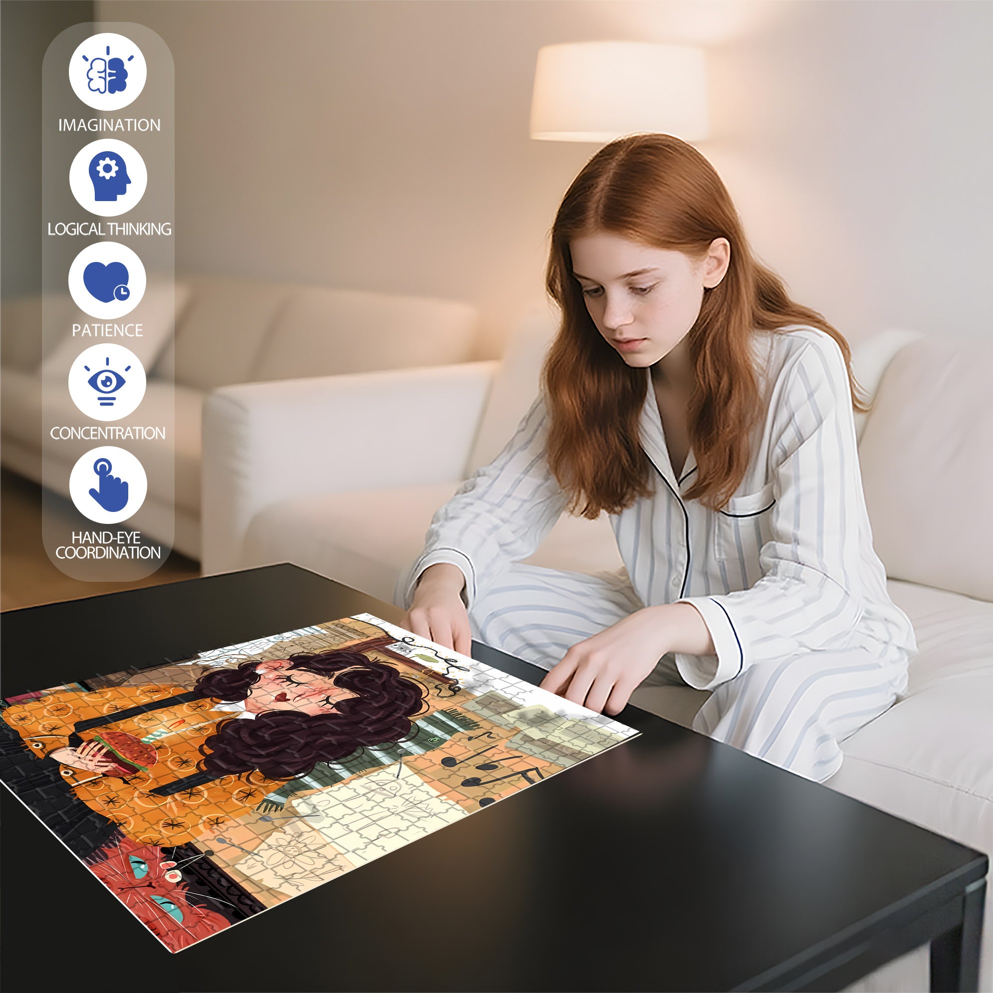 Laura's Birthday 500pcs/1000pcs Jigsaw Puzzle, Scratch-Resistant, Interactive Family Game & Brain-Boosting DIY Decor, Perfect for Halloween, Christmas & New Year Gifts, Family Puzzle Game