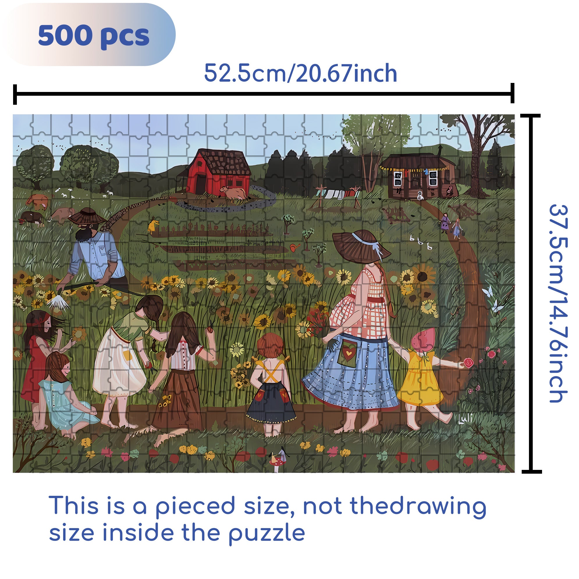 Love Nature 500pcs/1000pcs Jigsaw Puzzle, Scratch-Resistant, Interactive Family Game & Brain-Boosting DIY Decor, Perfect for Halloween, Christmas & New Year Gifts, Family Puzzle Game