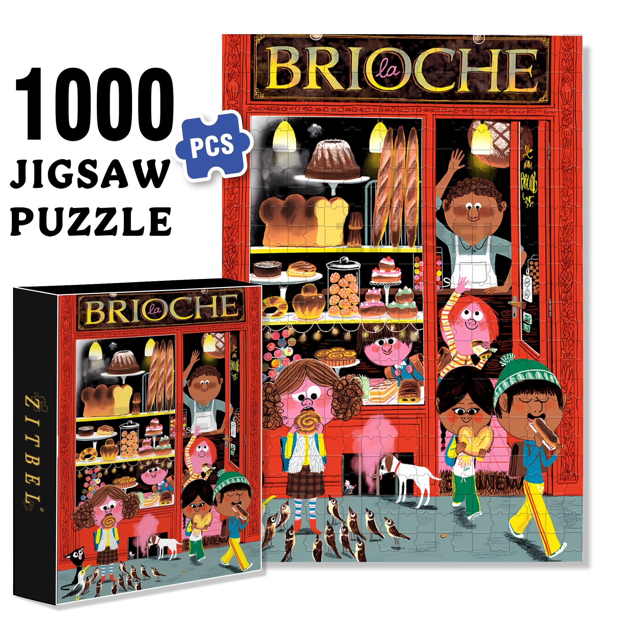 Marc Boutavant 500pcs/1000pcs Jigsaw Puzzle, Scratch-Resistant, Interactive Family Game & Brain-Boosting DIY Decor, Perfect for Halloween, Christmas & New Year Gifts, Family Puzzle Game