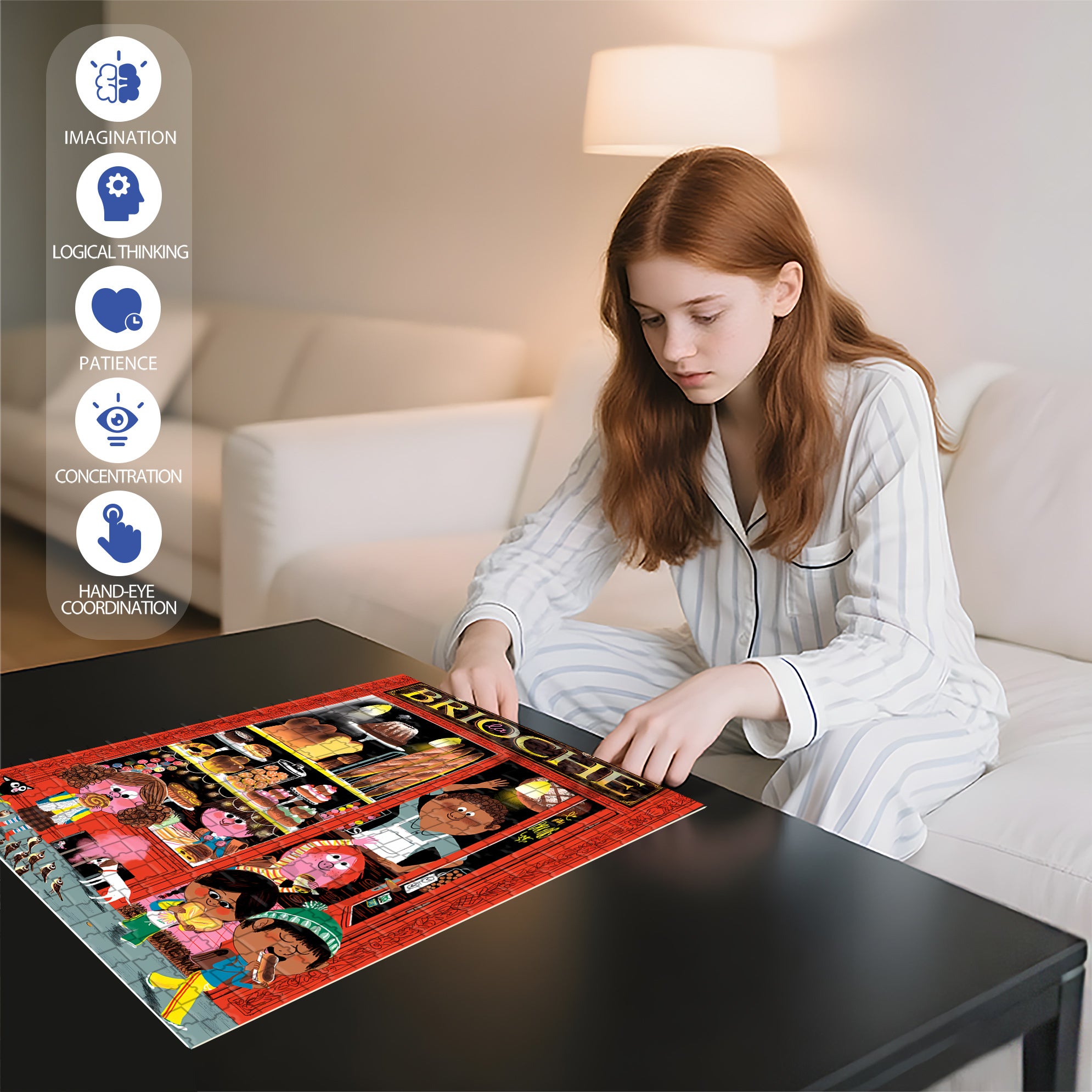 Marc Boutavant 500pcs/1000pcs Jigsaw Puzzle, Scratch-Resistant, Interactive Family Game & Brain-Boosting DIY Decor, Perfect for Halloween, Christmas & New Year Gifts, Family Puzzle Game