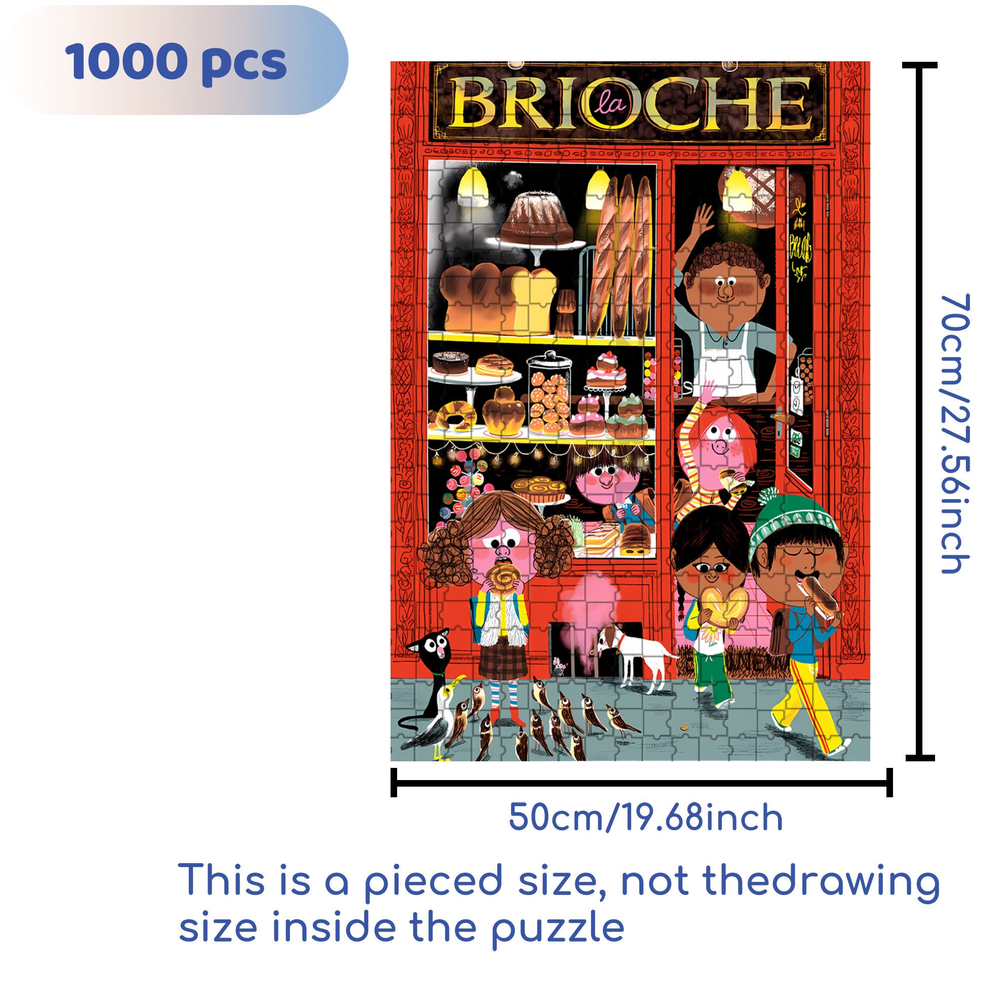 Marc Boutavant 500pcs/1000pcs Jigsaw Puzzle, Scratch-Resistant, Interactive Family Game & Brain-Boosting DIY Decor, Perfect for Halloween, Christmas & New Year Gifts, Family Puzzle Game