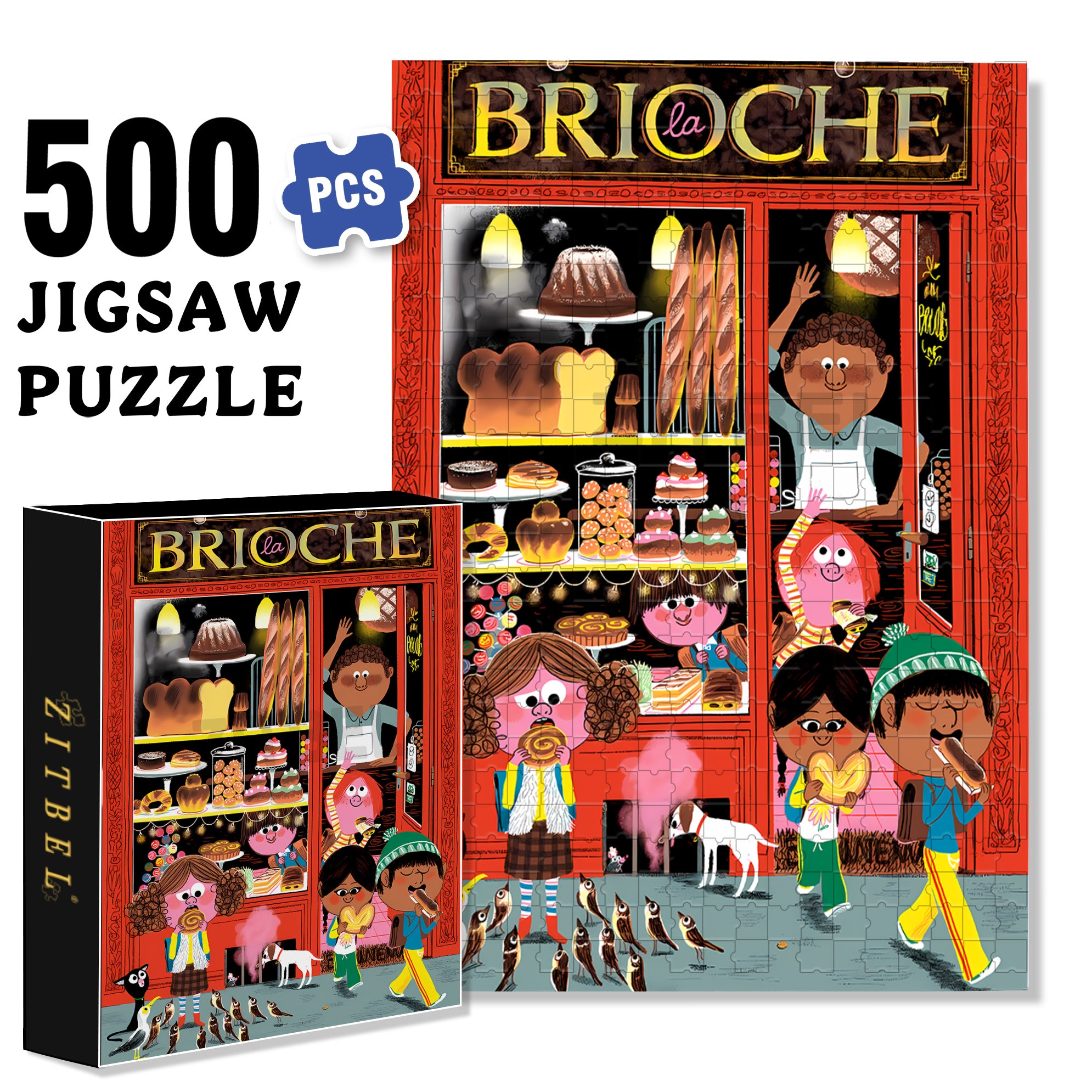 Marc Boutavant 500pcs/1000pcs Jigsaw Puzzle, Scratch-Resistant, Interactive Family Game & Brain-Boosting DIY Decor, Perfect for Halloween, Christmas & New Year Gifts, Family Puzzle Game