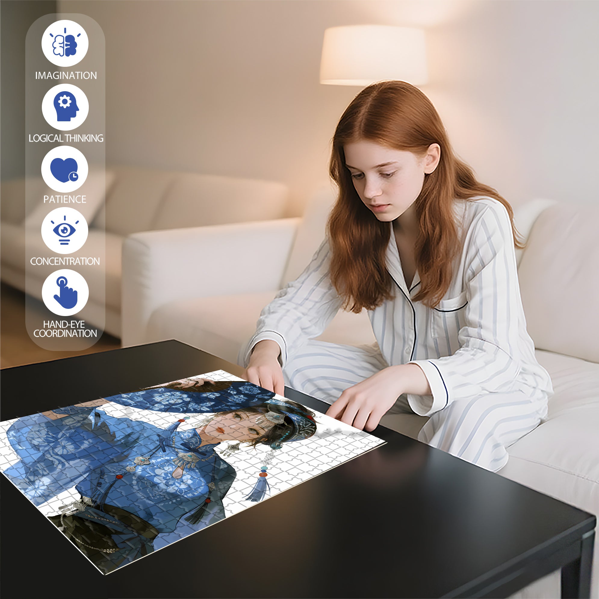 Miao Saint 500pcs/1000pcs Jigsaw Puzzle, Scratch-Resistant, Interactive Family Game & Brain-Boosting DIY Decor, Perfect for Halloween, Christmas & New Year Gifts, Family Puzzle Game