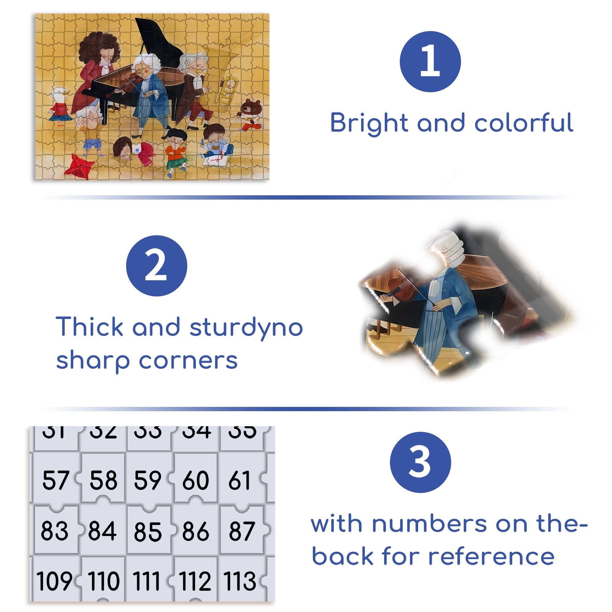 Music Therapy 500pcs/1000pcs Jigsaw Puzzle, Scratch-Resistant, Interactive Family Game & Brain-Boosting DIY Decor, Perfect for Halloween, Christmas & New Year Gifts, Family Puzzle Game