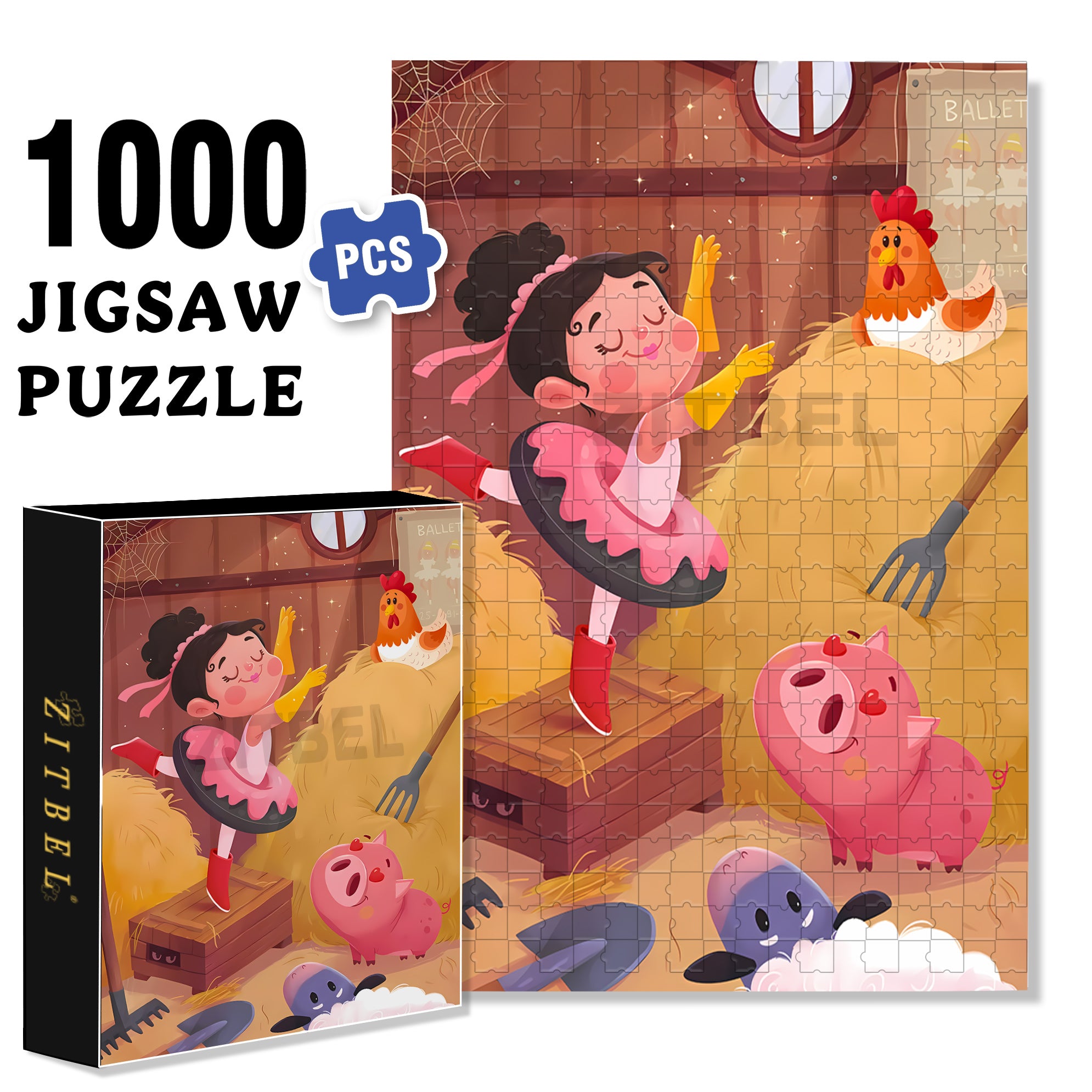 My Stage 500pcs/1000pcs Jigsaw Puzzle, Scratch-Resistant, Interactive Family Game & Brain-Boosting DIY Decor, Perfect for Halloween, Christmas & New Year Gifts, Family Puzzle Game