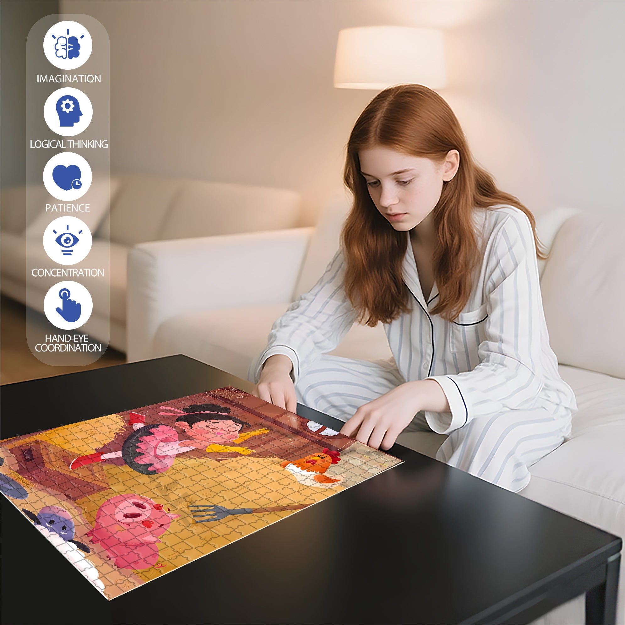 My Stage 500pcs/1000pcs Jigsaw Puzzle, Scratch-Resistant, Interactive Family Game & Brain-Boosting DIY Decor, Perfect for Halloween, Christmas & New Year Gifts, Family Puzzle Game
