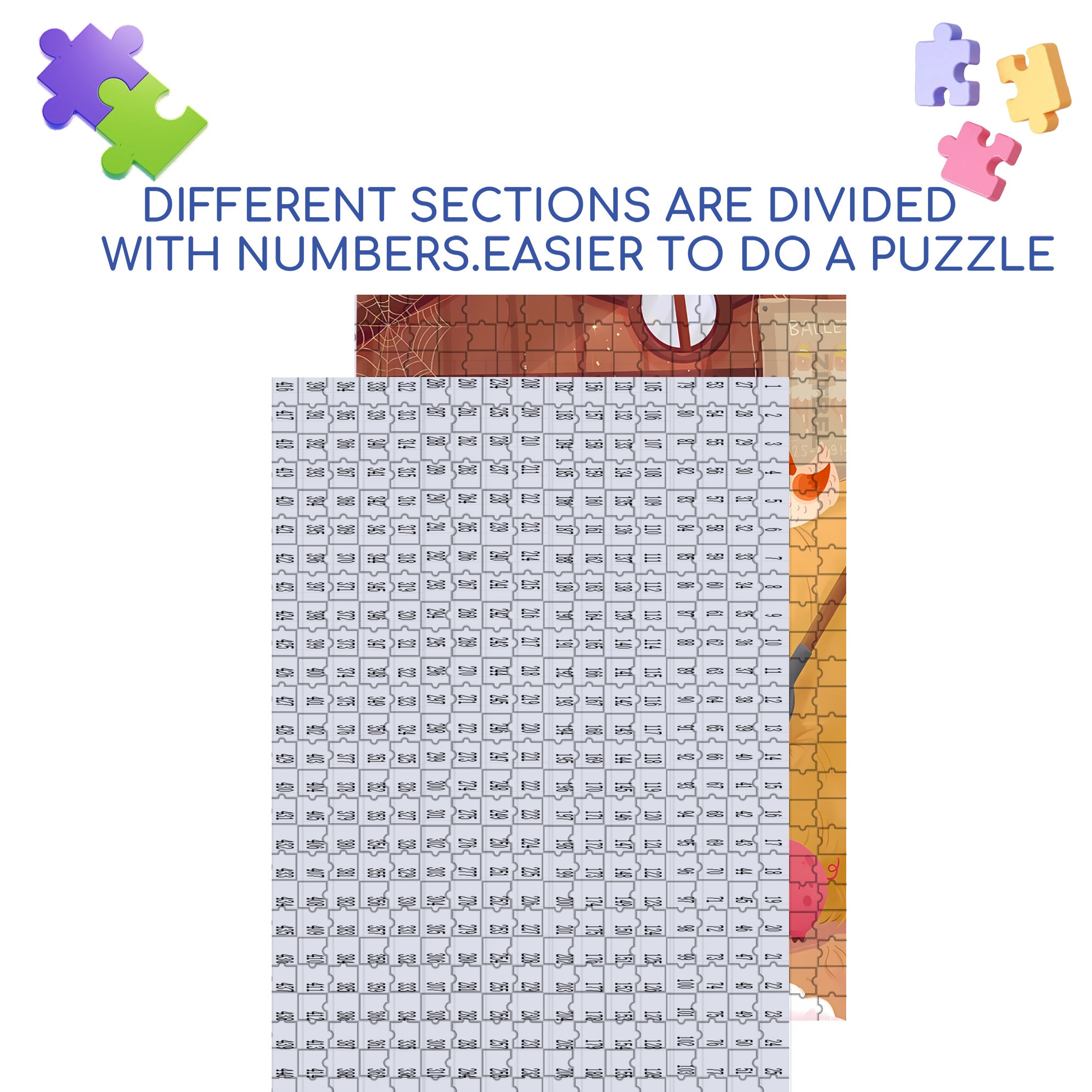 My Stage 500pcs/1000pcs Jigsaw Puzzle, Scratch-Resistant, Interactive Family Game & Brain-Boosting DIY Decor, Perfect for Halloween, Christmas & New Year Gifts, Family Puzzle Game