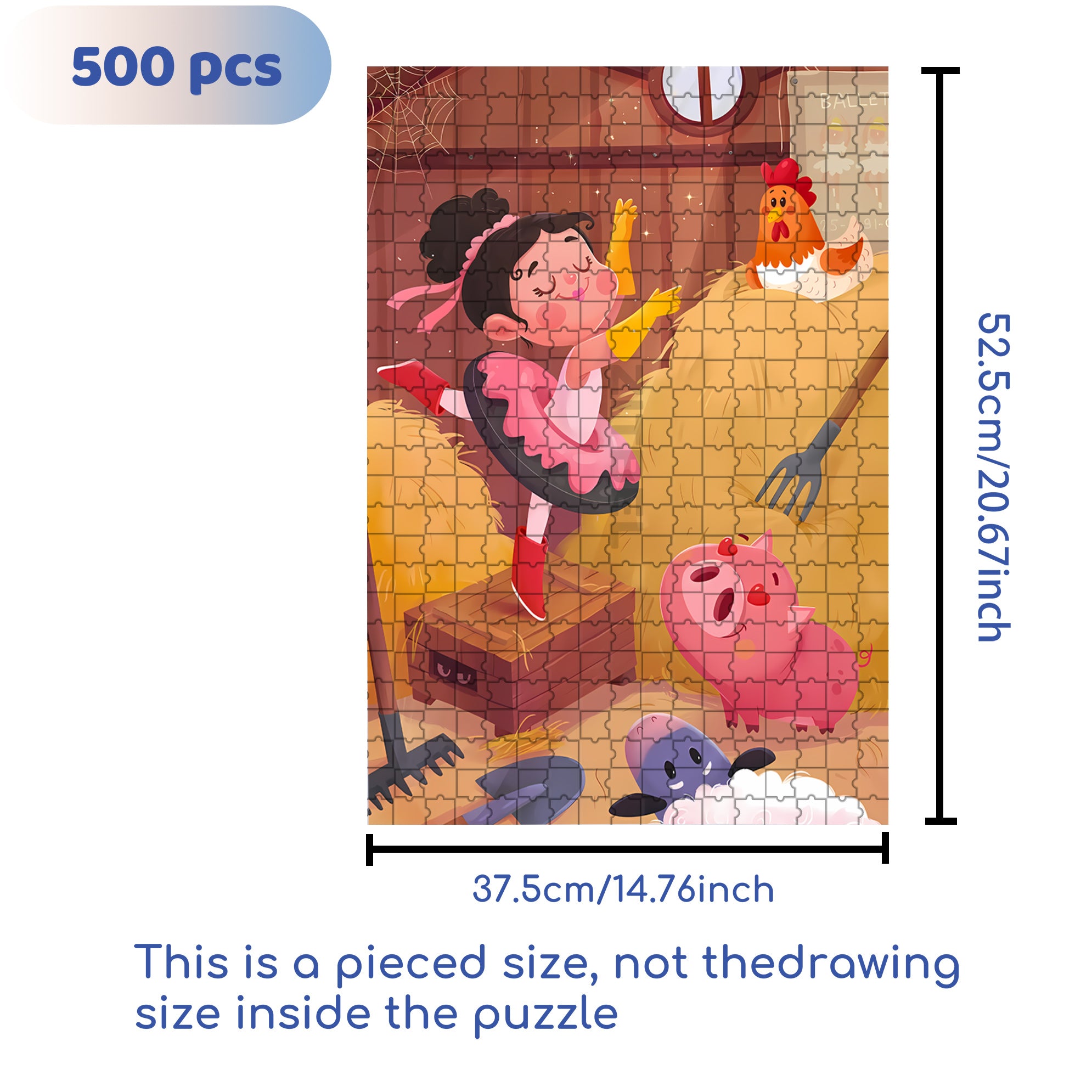 My Stage 500pcs/1000pcs Jigsaw Puzzle, Scratch-Resistant, Interactive Family Game & Brain-Boosting DIY Decor, Perfect for Halloween, Christmas & New Year Gifts, Family Puzzle Game
