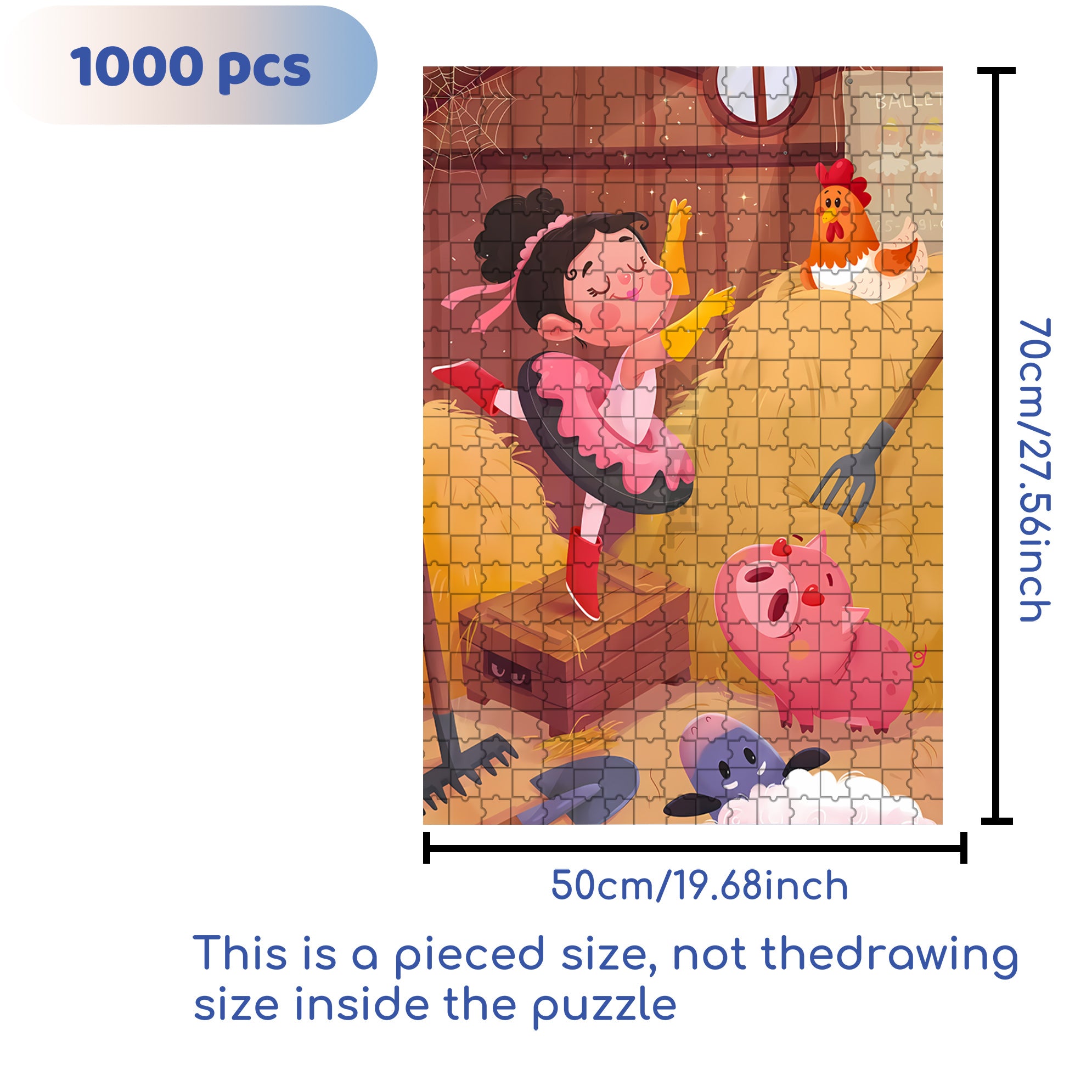 My Stage 500pcs/1000pcs Jigsaw Puzzle, Scratch-Resistant, Interactive Family Game & Brain-Boosting DIY Decor, Perfect for Halloween, Christmas & New Year Gifts, Family Puzzle Game
