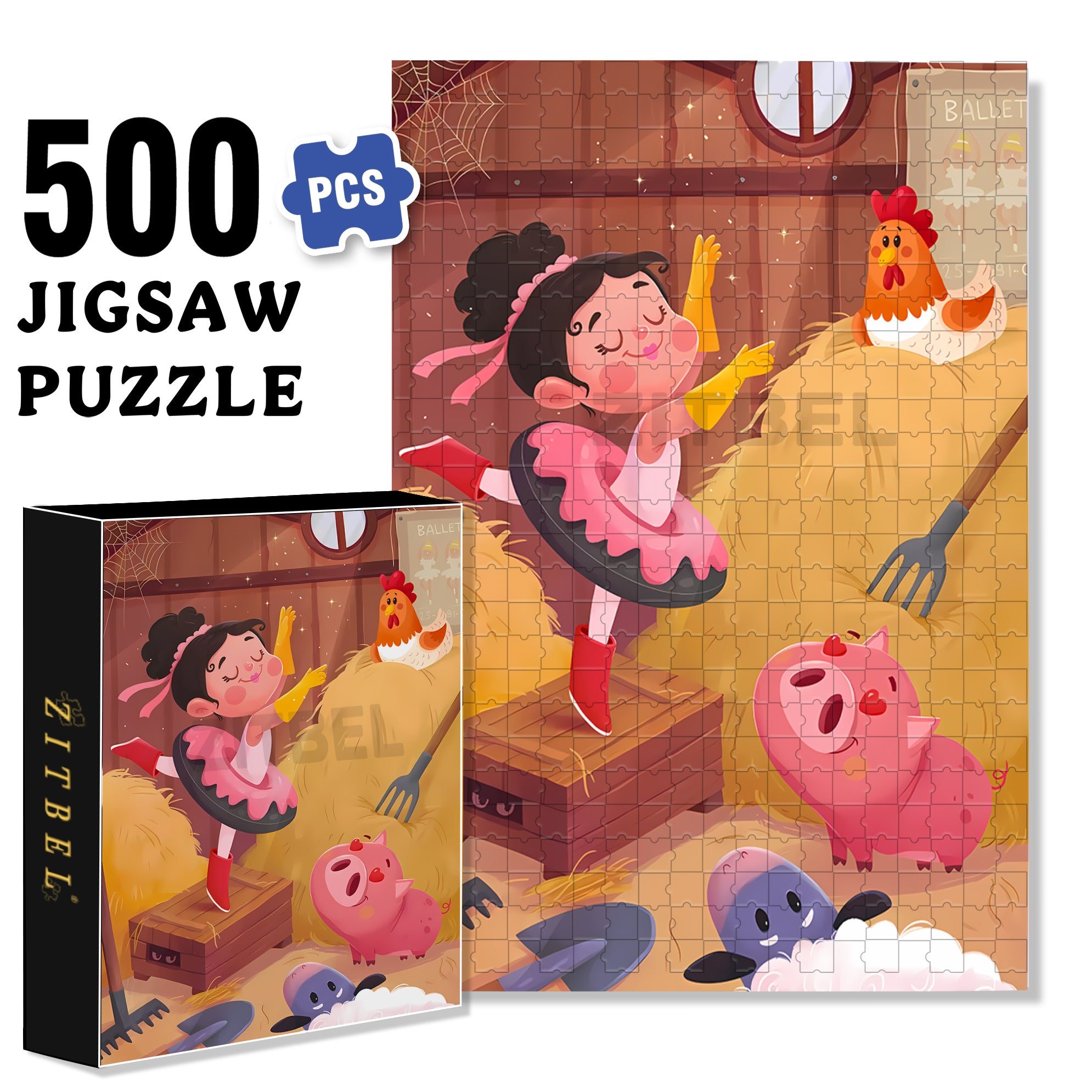 My Stage 500pcs/1000pcs Jigsaw Puzzle, Scratch-Resistant, Interactive Family Game & Brain-Boosting DIY Decor, Perfect for Halloween, Christmas & New Year Gifts, Family Puzzle Game