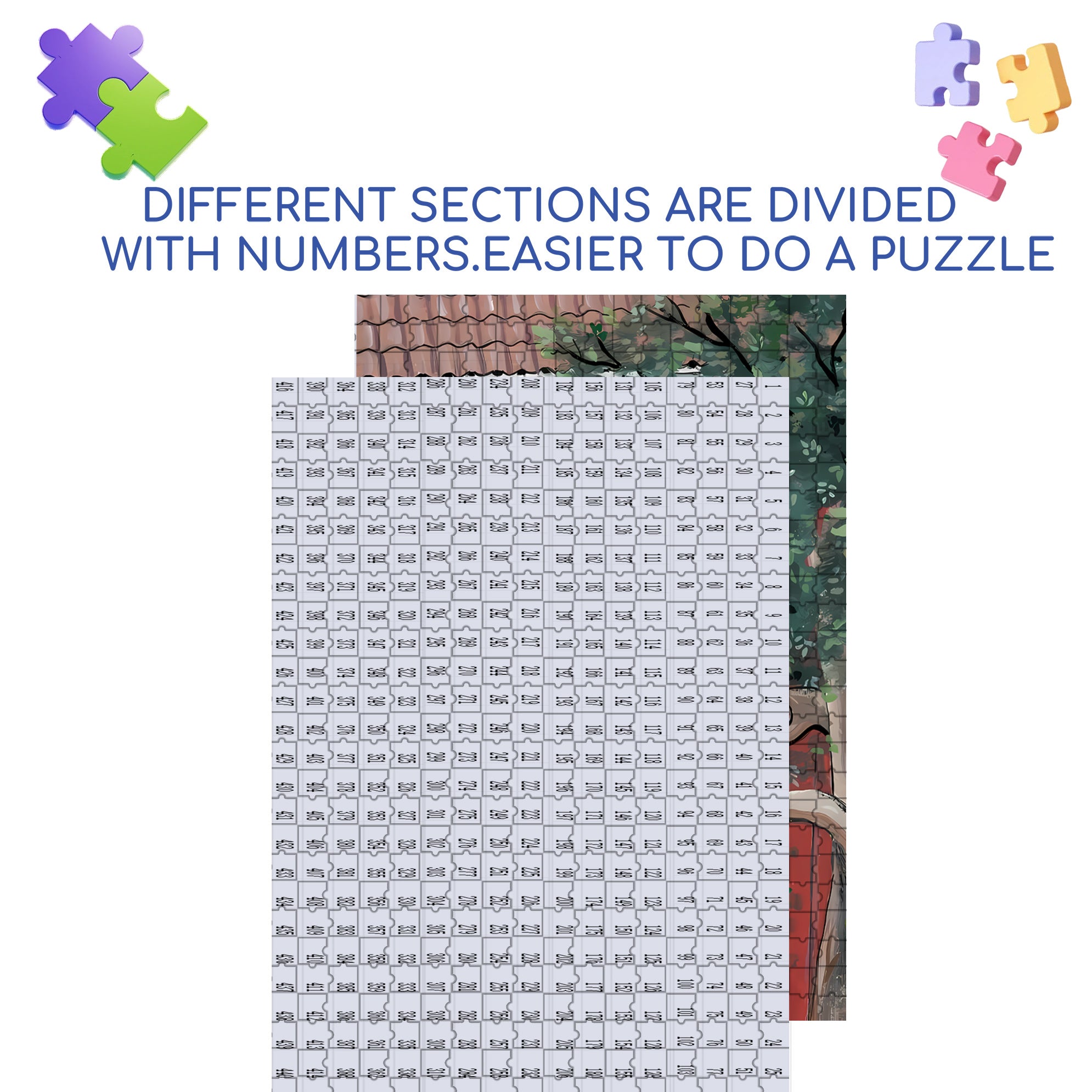 Peaceful Coexistence 500pcs/1000pcs Jigsaw Puzzle, Scratch-Resistant, Interactive Family Game & Brain-Boosting DIY Decor, Perfect for Halloween, Christmas & New Year Gifts, Family Puzzle Game