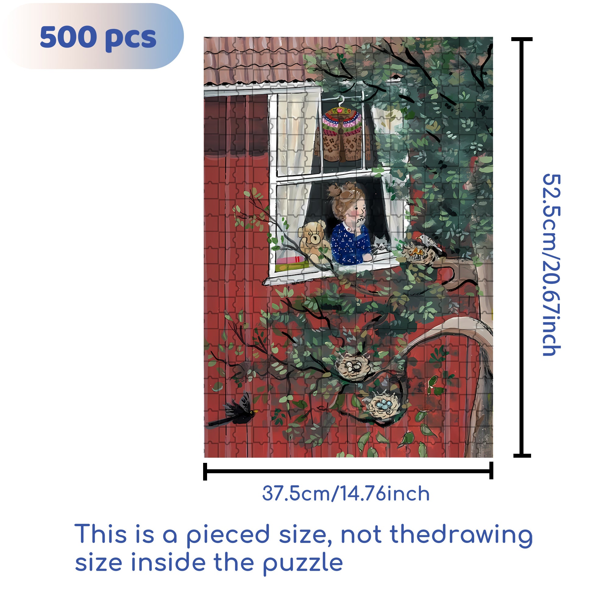 Peaceful Coexistence 500pcs/1000pcs Jigsaw Puzzle, Scratch-Resistant, Interactive Family Game & Brain-Boosting DIY Decor, Perfect for Halloween, Christmas & New Year Gifts, Family Puzzle Game
