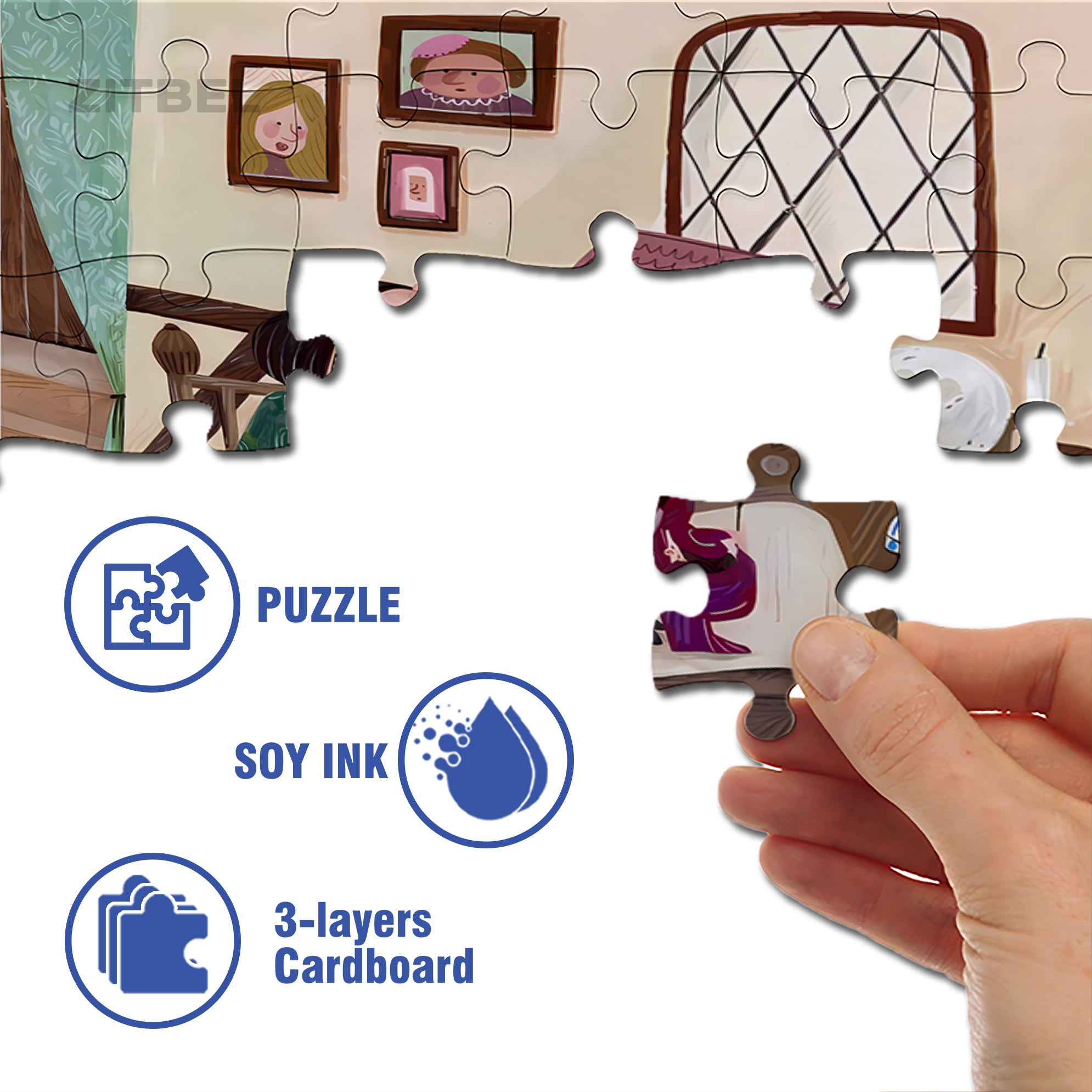 Racking My Brains 500pcs/1000pcs Jigsaw Puzzle, Scratch-Resistant, Interactive Family Game & Brain-Boosting DIY Decor, Perfect for Halloween, Christmas & New Year Gifts, Family Puzzle Game