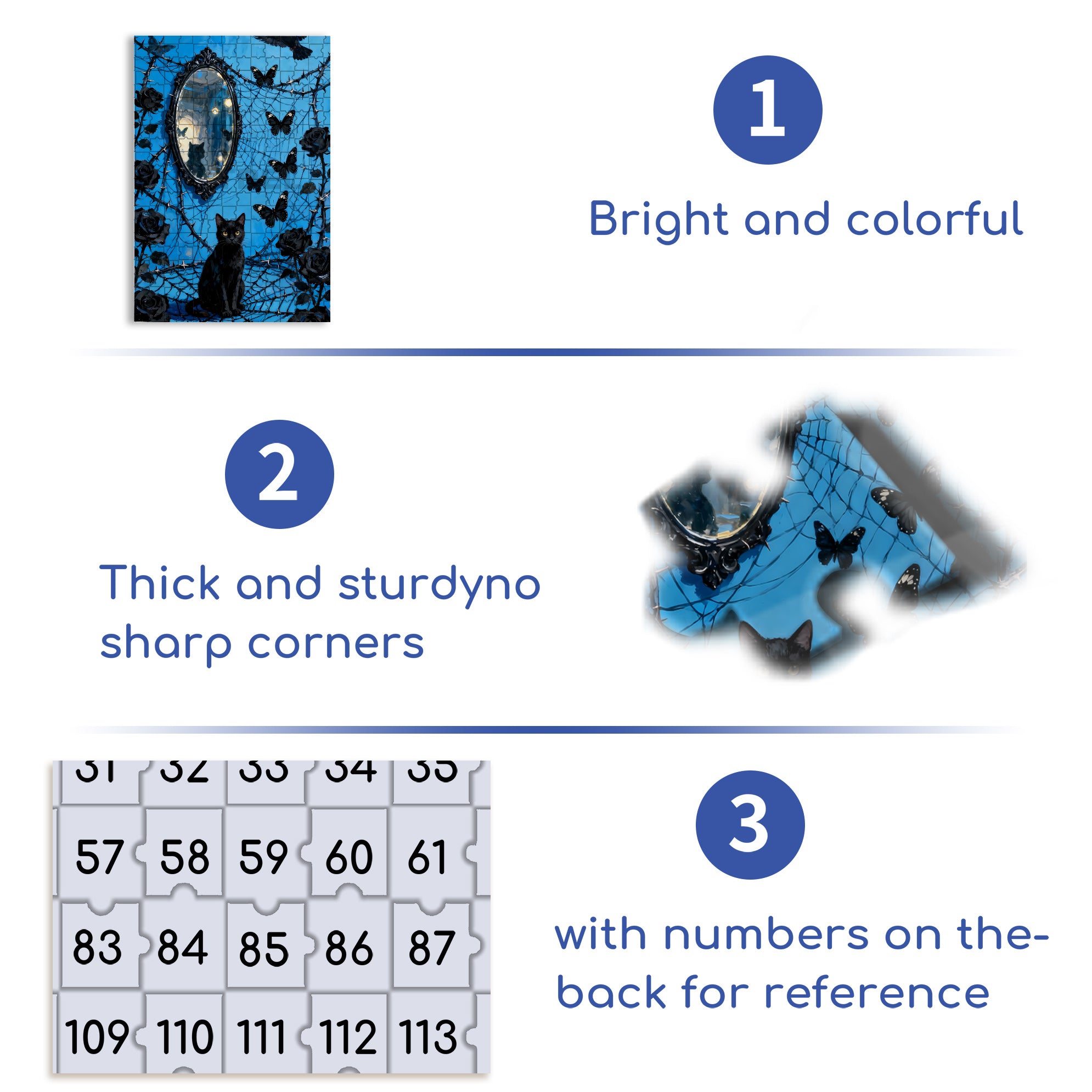 Reflection 500pcs/1000pcs Jigsaw Puzzle, Scratch-Resistant, Interactive Family Game & Brain-Boosting DIY Decor, Perfect for Halloween, Christmas & New Year Gifts, Family Puzzle Game