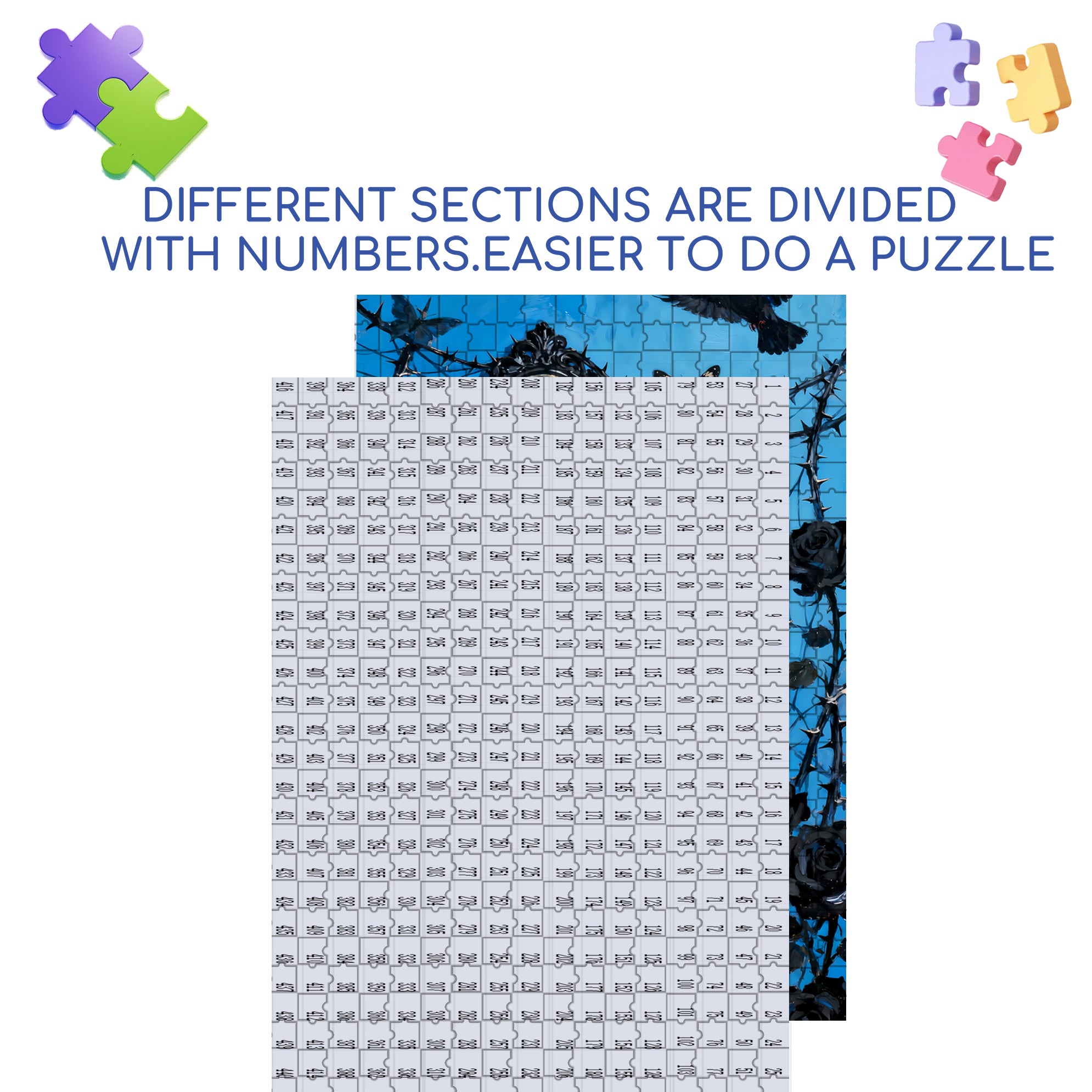 Reflection 500pcs/1000pcs Jigsaw Puzzle, Scratch-Resistant, Interactive Family Game & Brain-Boosting DIY Decor, Perfect for Halloween, Christmas & New Year Gifts, Family Puzzle Game