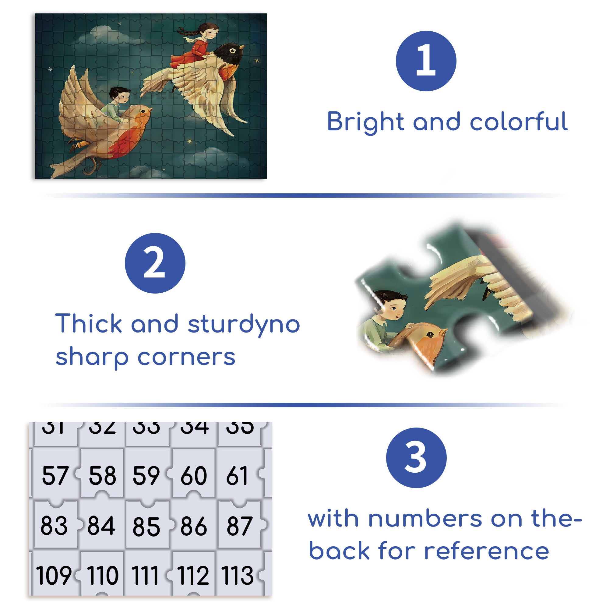 Robin Dreamers 500pcs/1000pcs Jigsaw Puzzle, Scratch-Resistant, Interactive Family Game & Brain-Boosting DIY Decor, Perfect for Halloween, Christmas & New Year Gifts, Family Puzzle Game