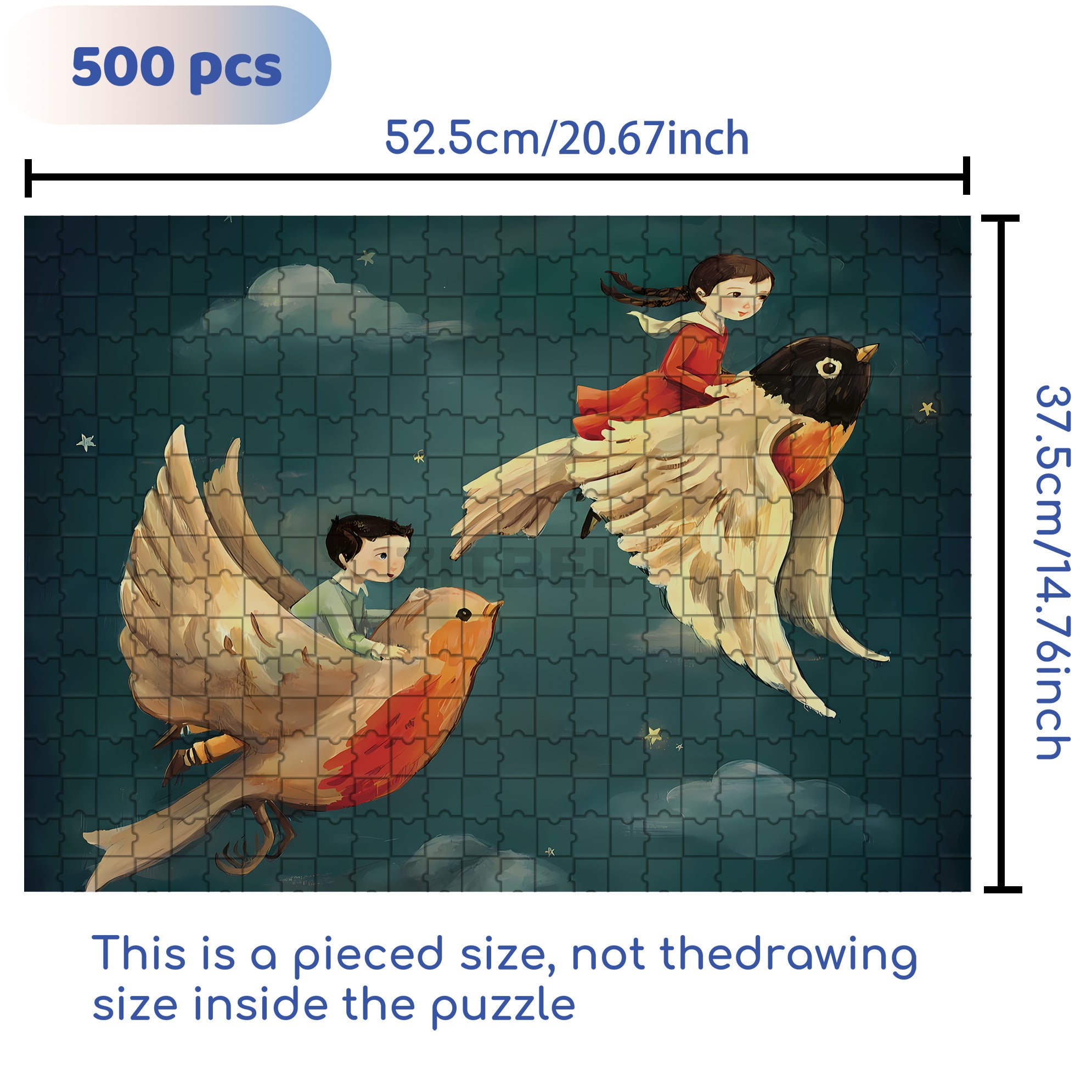 Robin Dreamers 500pcs/1000pcs Jigsaw Puzzle, Scratch-Resistant, Interactive Family Game & Brain-Boosting DIY Decor, Perfect for Halloween, Christmas & New Year Gifts, Family Puzzle Game