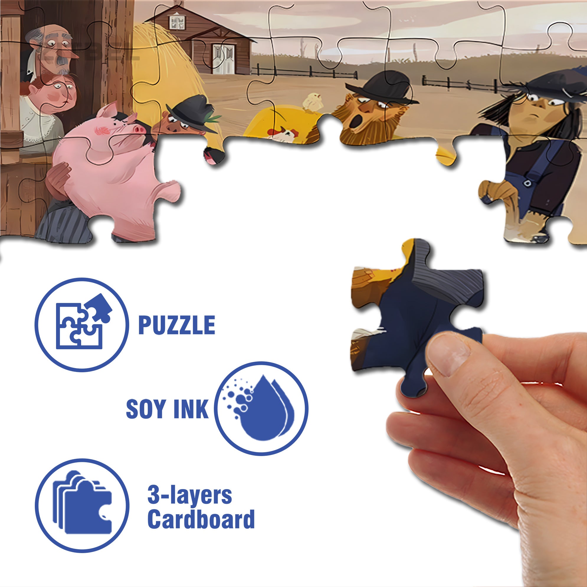 Run! 500pcs/1000pcs Jigsaw Puzzle, Scratch-Resistant, Interactive Family Game & Brain-Boosting DIY Decor, Perfect for Halloween, Christmas & New Year Gifts, Family Puzzle Game
