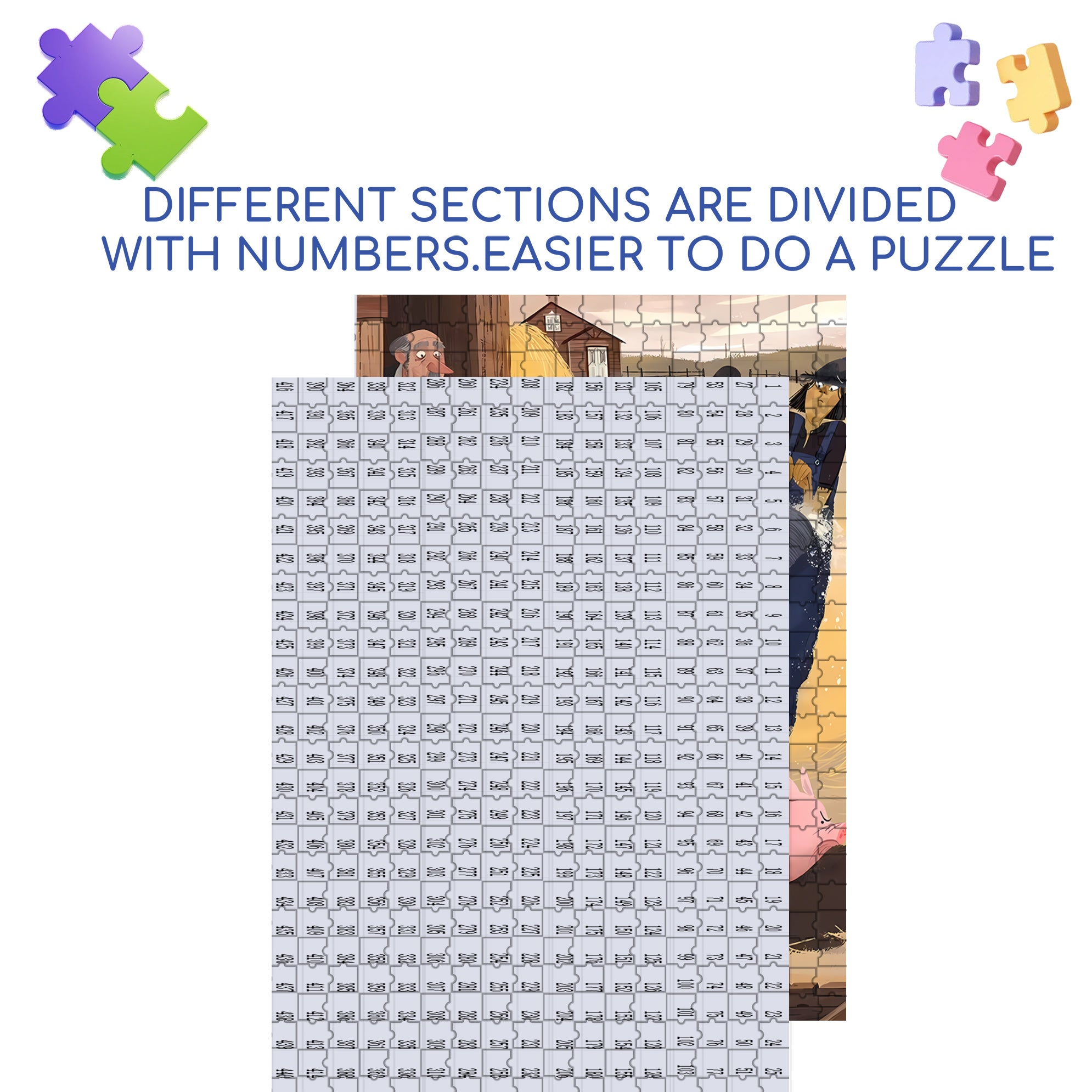 Run! 500pcs/1000pcs Jigsaw Puzzle, Scratch-Resistant, Interactive Family Game & Brain-Boosting DIY Decor, Perfect for Halloween, Christmas & New Year Gifts, Family Puzzle Game