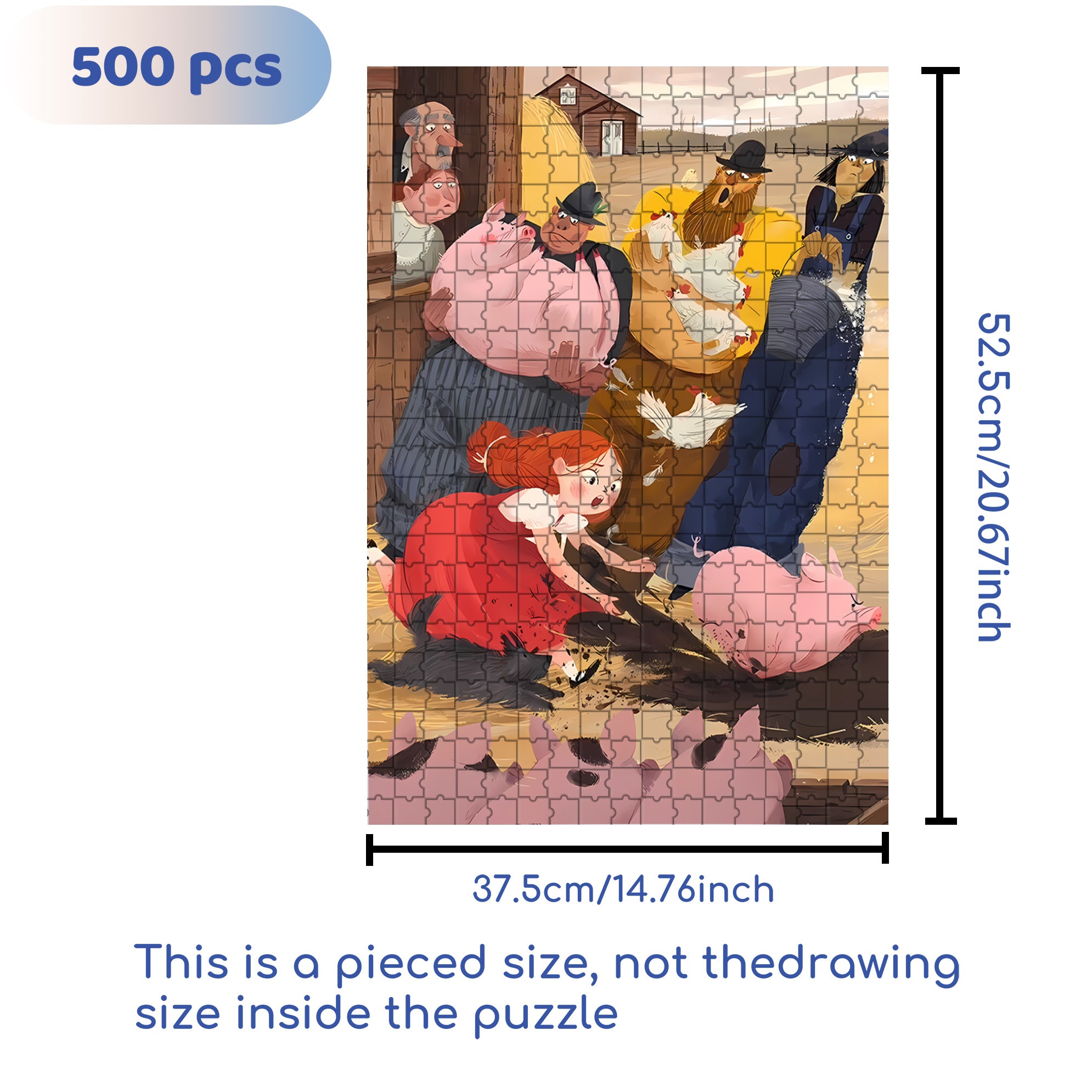 Run! 500pcs/1000pcs Jigsaw Puzzle, Scratch-Resistant, Interactive Family Game & Brain-Boosting DIY Decor, Perfect for Halloween, Christmas & New Year Gifts, Family Puzzle Game