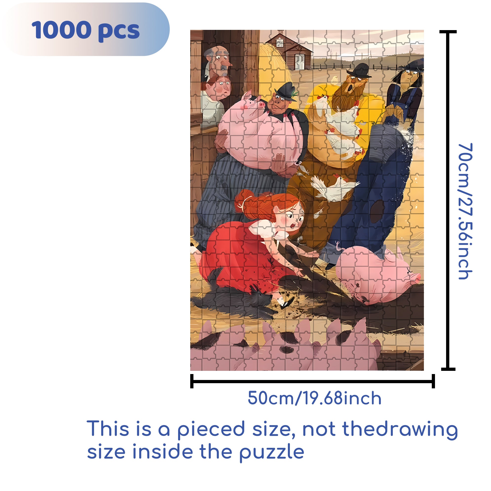 Run! 500pcs/1000pcs Jigsaw Puzzle, Scratch-Resistant, Interactive Family Game & Brain-Boosting DIY Decor, Perfect for Halloween, Christmas & New Year Gifts, Family Puzzle Game