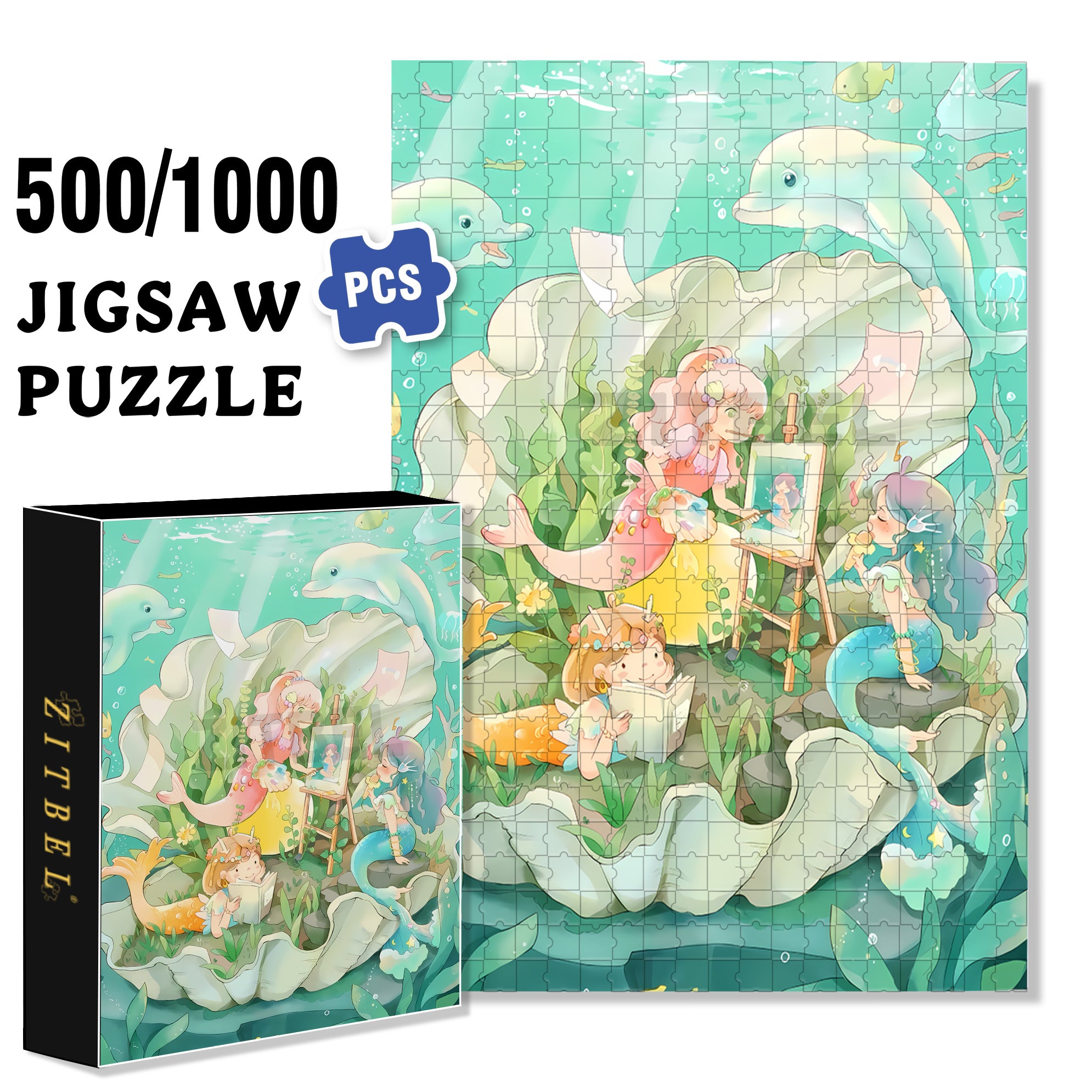 Save And Follow 500pcs/1000pcs Jigsaw Puzzle, Scratch-Resistant, Interactive Family Game & Brain-Boosting DIY Decor, Perfect for Halloween, Christmas & New Year Gifts, Family Puzzle Game