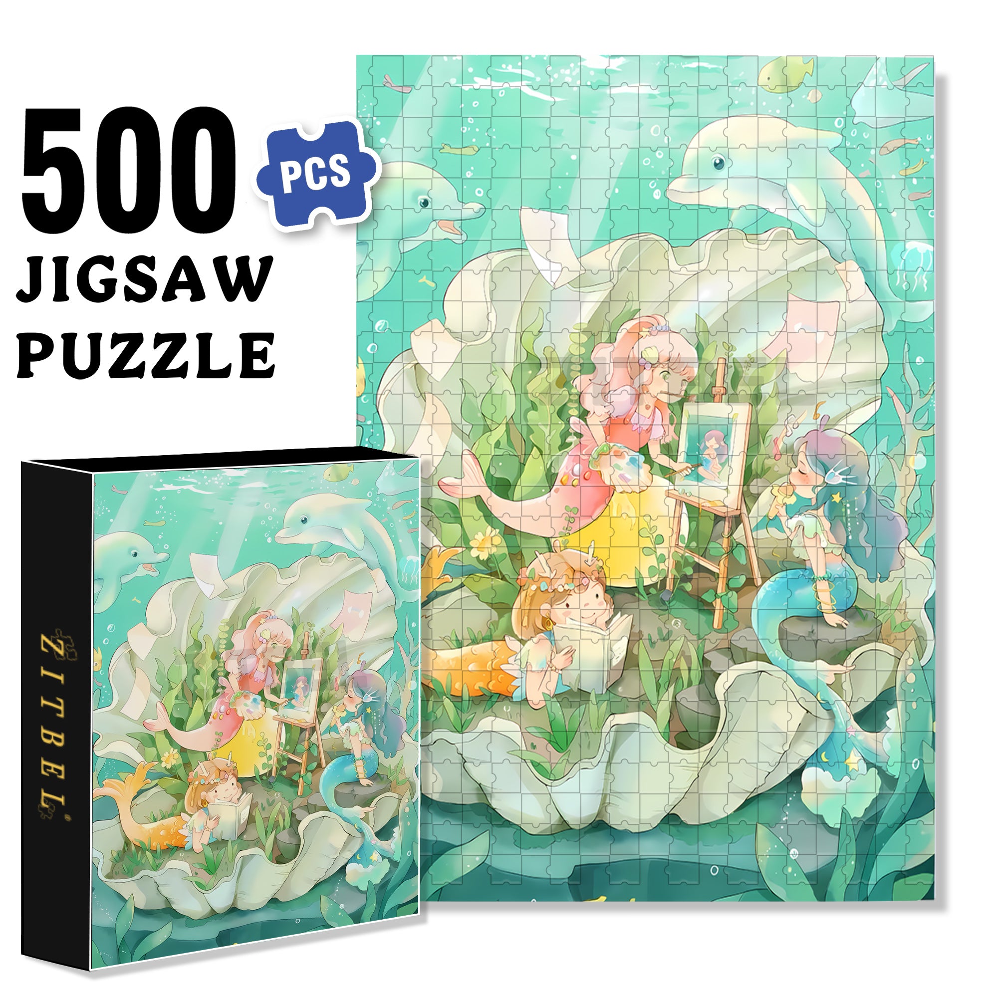 Save And Follow 500pcs/1000pcs Jigsaw Puzzle, Scratch-Resistant, Interactive Family Game & Brain-Boosting DIY Decor, Perfect for Halloween, Christmas & New Year Gifts, Family Puzzle Game