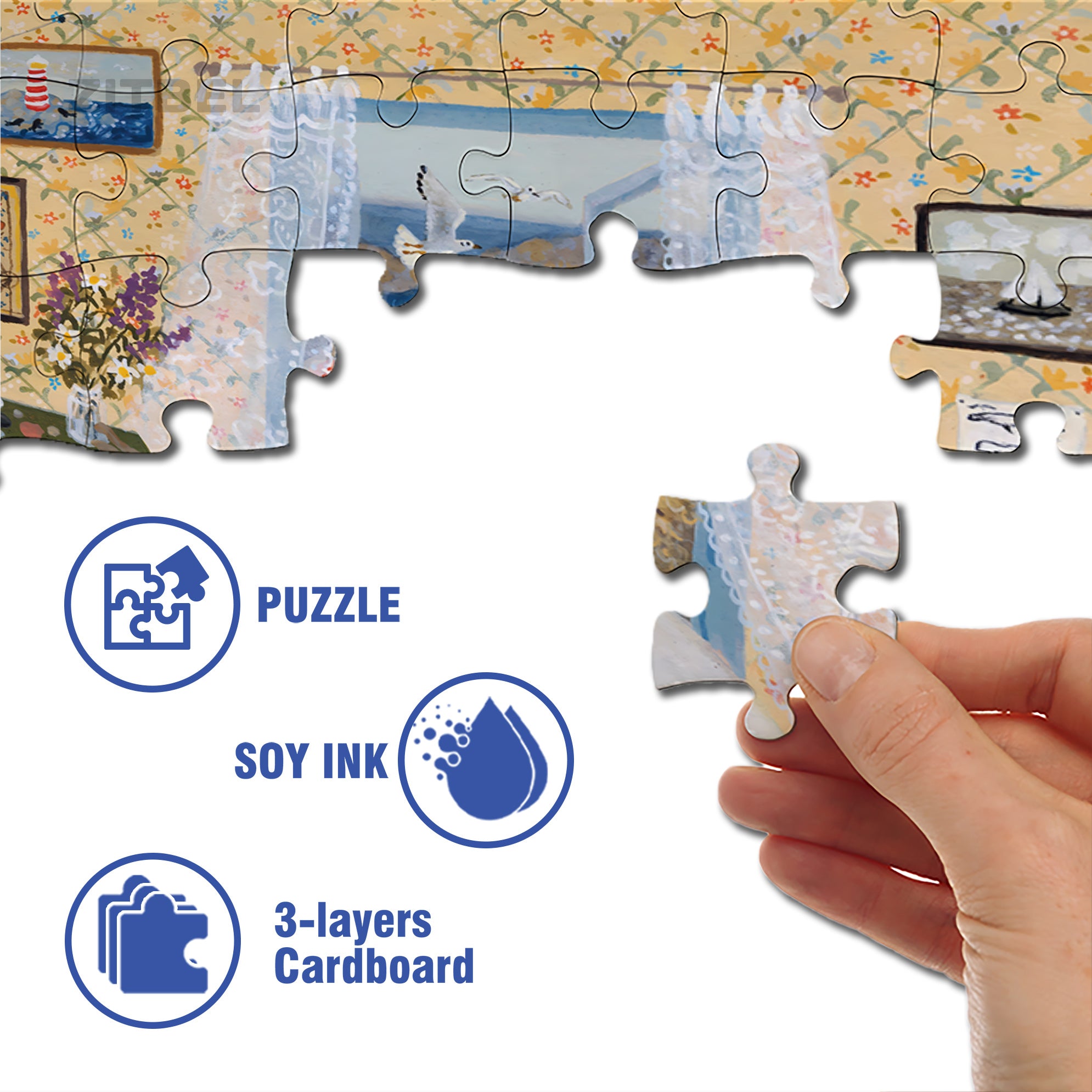 Seabird 500pcs/1000pcs Jigsaw Puzzle, Scratch-Resistant, Interactive Family Game & Brain-Boosting DIY Decor, Perfect for Halloween, Christmas & New Year Gifts, Family Puzzle Game