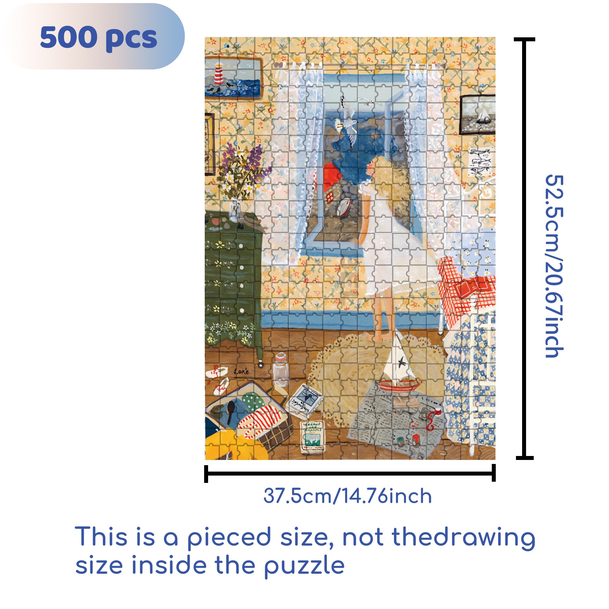 Seabird 500pcs/1000pcs Jigsaw Puzzle, Scratch-Resistant, Interactive Family Game & Brain-Boosting DIY Decor, Perfect for Halloween, Christmas & New Year Gifts, Family Puzzle Game