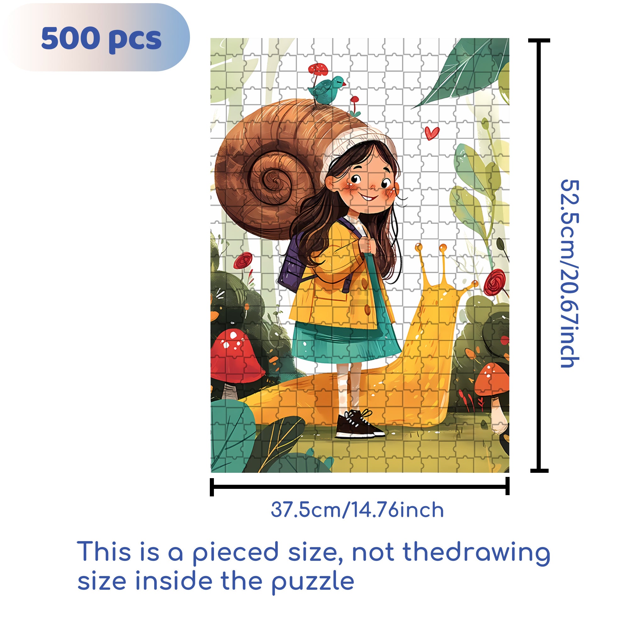 Snail and Janice 500pcs/1000pcs Jigsaw Puzzle, Scratch-Resistant, Interactive Family Game & Brain-Boosting DIY Decor, Perfect for Halloween, Christmas & New Year Gifts, Family Puzzle Game
