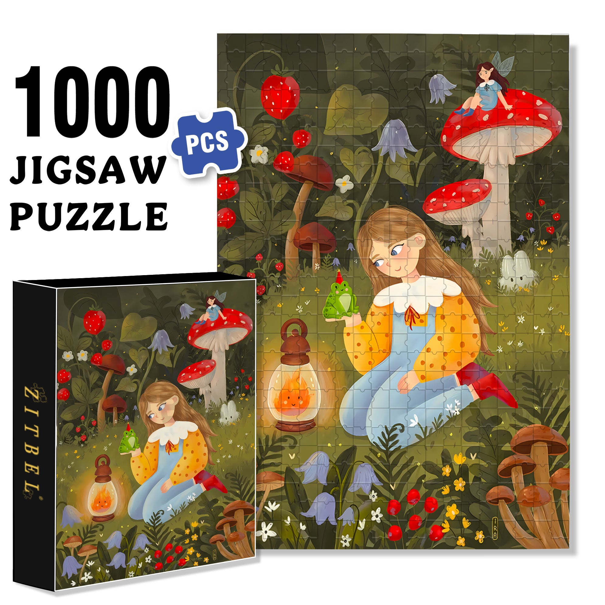 The Frog Prince 500pcs/1000pcs Jigsaw Puzzle, Scratch-Resistant, Interactive Family Game & Brain-Boosting DIY Decor, Perfect for Halloween, Christmas & New Year Gifts, Family Puzzle Game