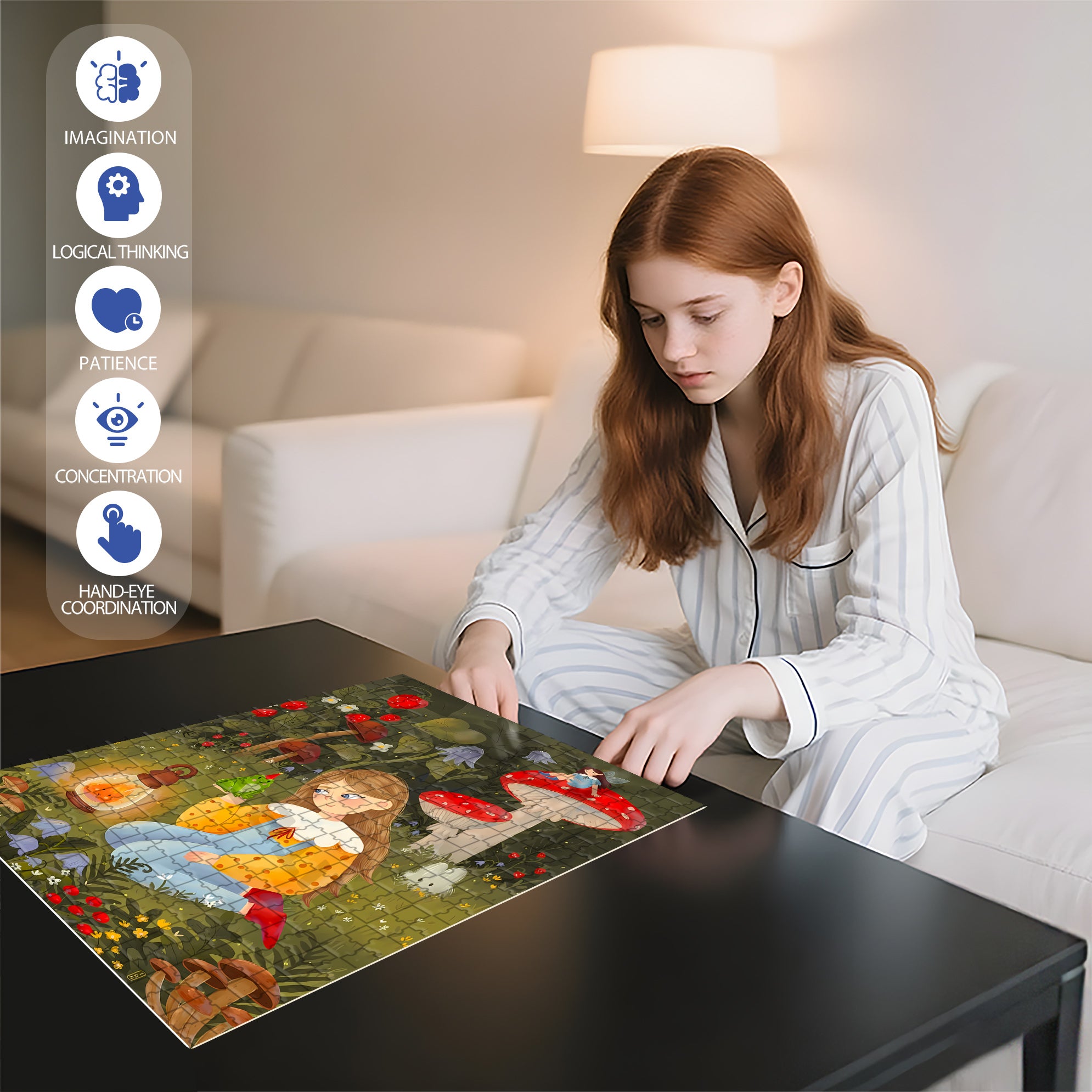 The Frog Prince 500pcs/1000pcs Jigsaw Puzzle, Scratch-Resistant, Interactive Family Game & Brain-Boosting DIY Decor, Perfect for Halloween, Christmas & New Year Gifts, Family Puzzle Game