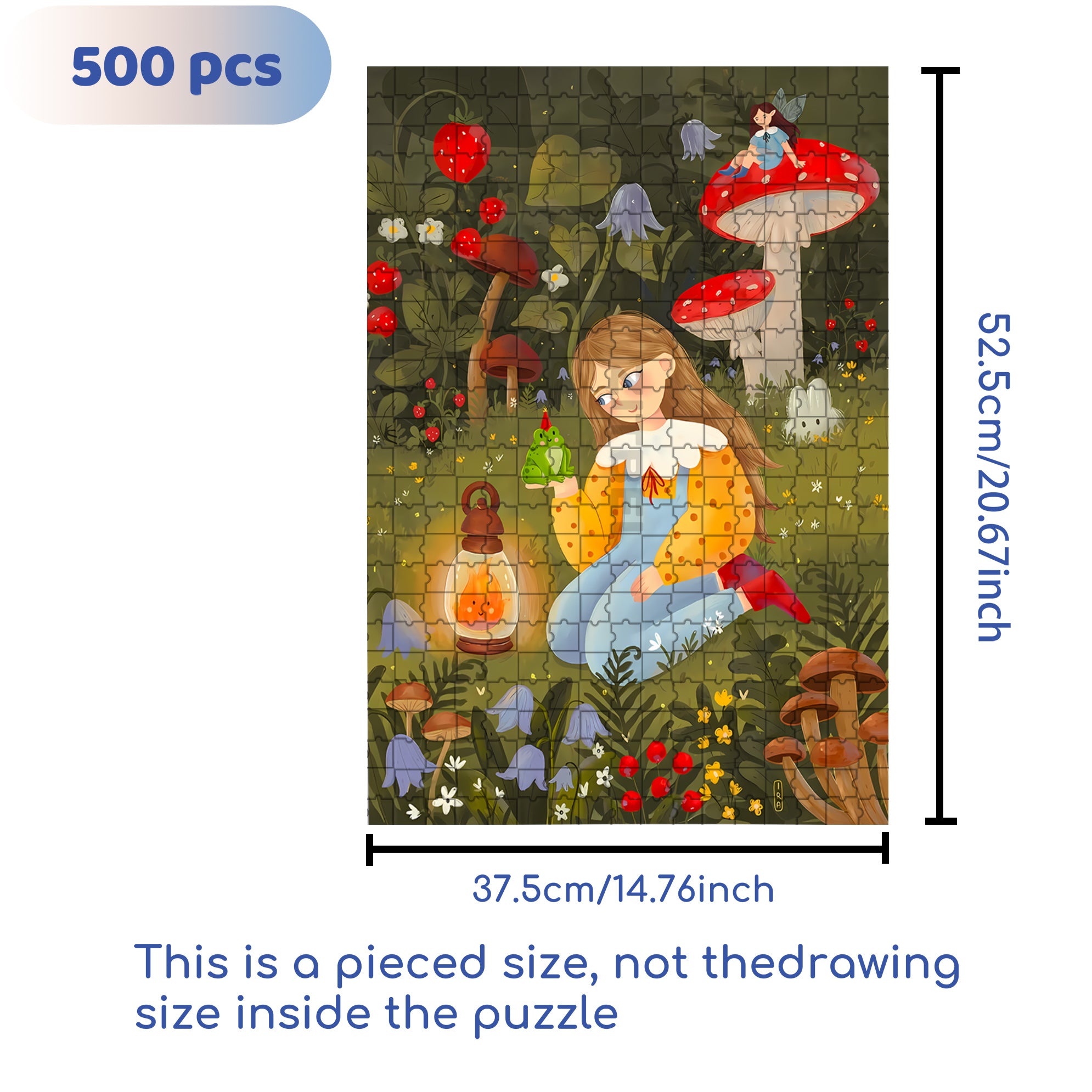 The Frog Prince 500pcs/1000pcs Jigsaw Puzzle, Scratch-Resistant, Interactive Family Game & Brain-Boosting DIY Decor, Perfect for Halloween, Christmas & New Year Gifts, Family Puzzle Game
