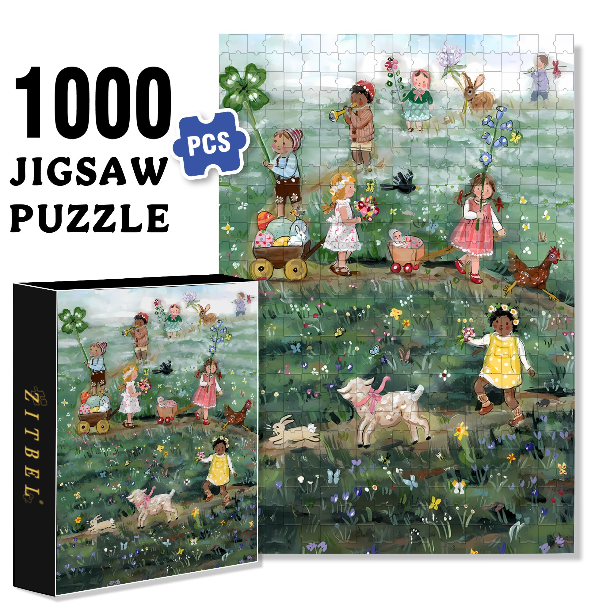 The Spring Parade 500pcs/1000pcs Jigsaw Puzzle, Scratch-Resistant, Interactive Family Game & Brain-Boosting DIY Decor, Perfect for Halloween, Christmas & New Year Gifts, Family Puzzle Game