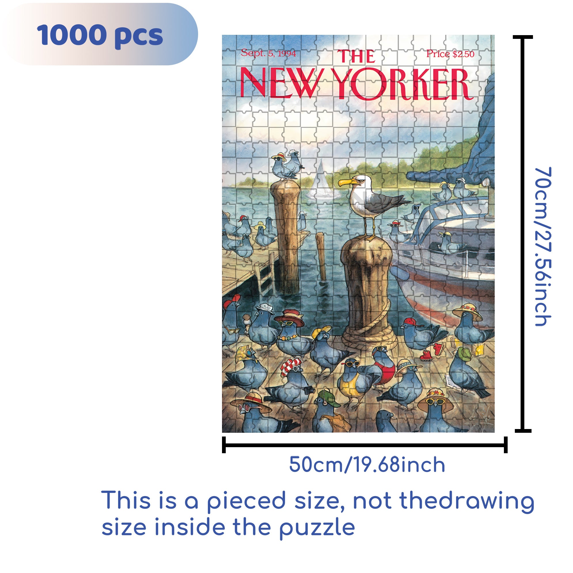 Tourist Season 500pcs/1000pcs Jigsaw Puzzle, Scratch-Resistant, Interactive Family Game & Brain-Boosting DIY Decor, Perfect for Halloween, Christmas & New Year Gifts, Family Puzzle Game