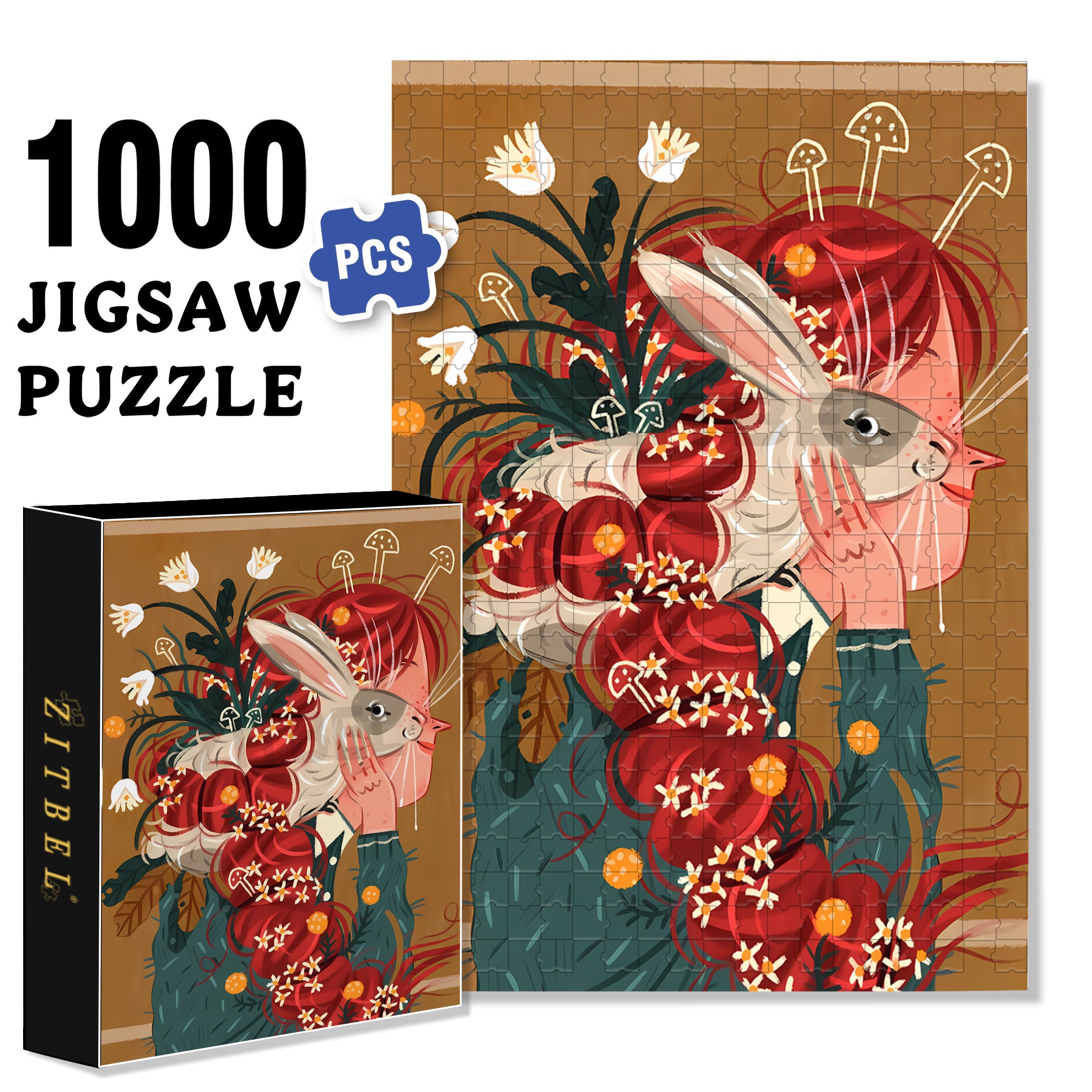 Trinity 500pcs/1000pcs Jigsaw Puzzle, Scratch-Resistant, Interactive Family Game & Brain-Boosting DIY Decor, Perfect for Halloween, Christmas & New Year Gifts, Family Puzzle Game