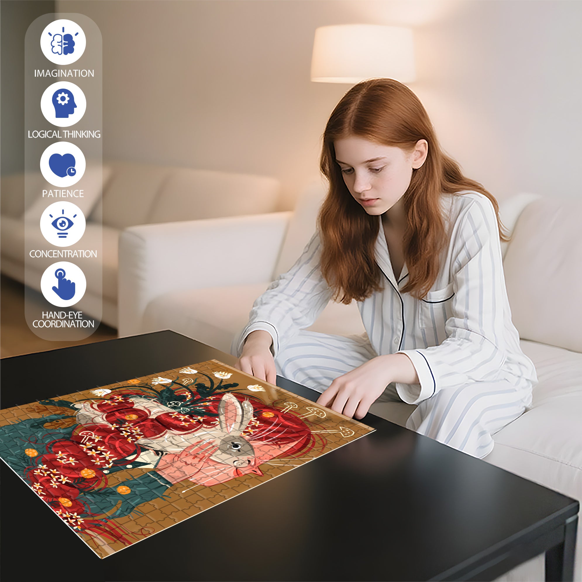Trinity 500pcs/1000pcs Jigsaw Puzzle, Scratch-Resistant, Interactive Family Game & Brain-Boosting DIY Decor, Perfect for Halloween, Christmas & New Year Gifts, Family Puzzle Game