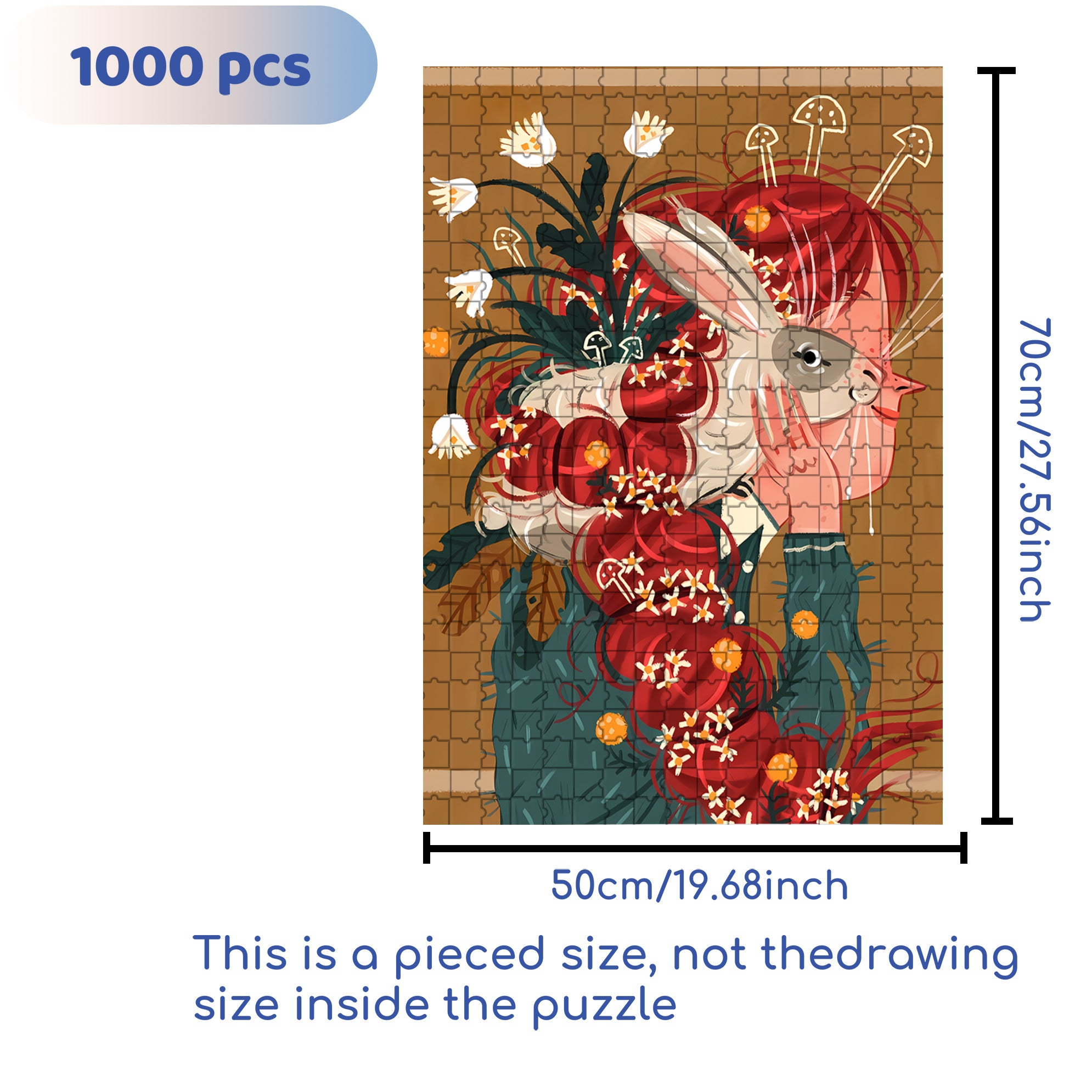 Trinity 500pcs/1000pcs Jigsaw Puzzle, Scratch-Resistant, Interactive Family Game & Brain-Boosting DIY Decor, Perfect for Halloween, Christmas & New Year Gifts, Family Puzzle Game