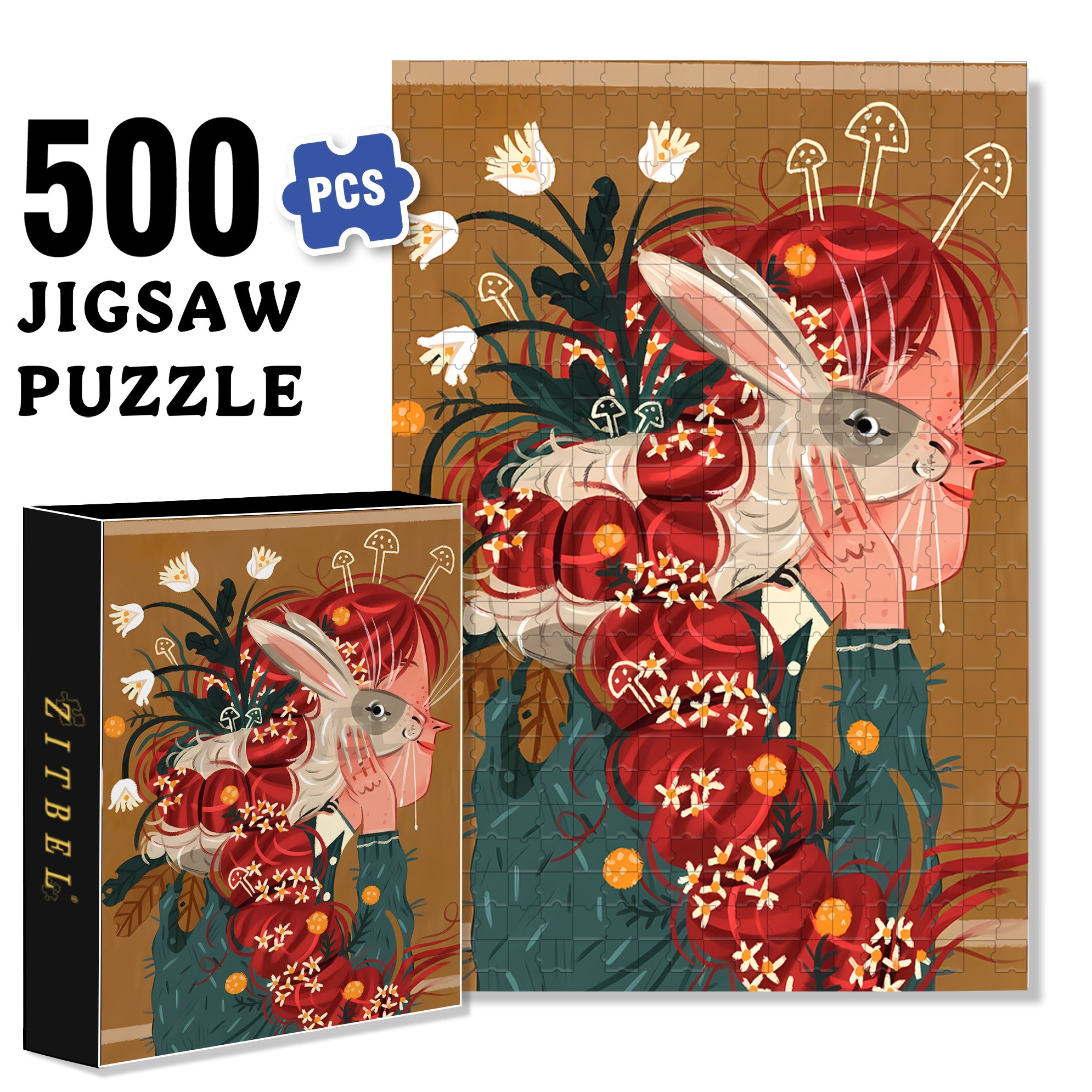 Trinity 500pcs/1000pcs Jigsaw Puzzle, Scratch-Resistant, Interactive Family Game & Brain-Boosting DIY Decor, Perfect for Halloween, Christmas & New Year Gifts, Family Puzzle Game