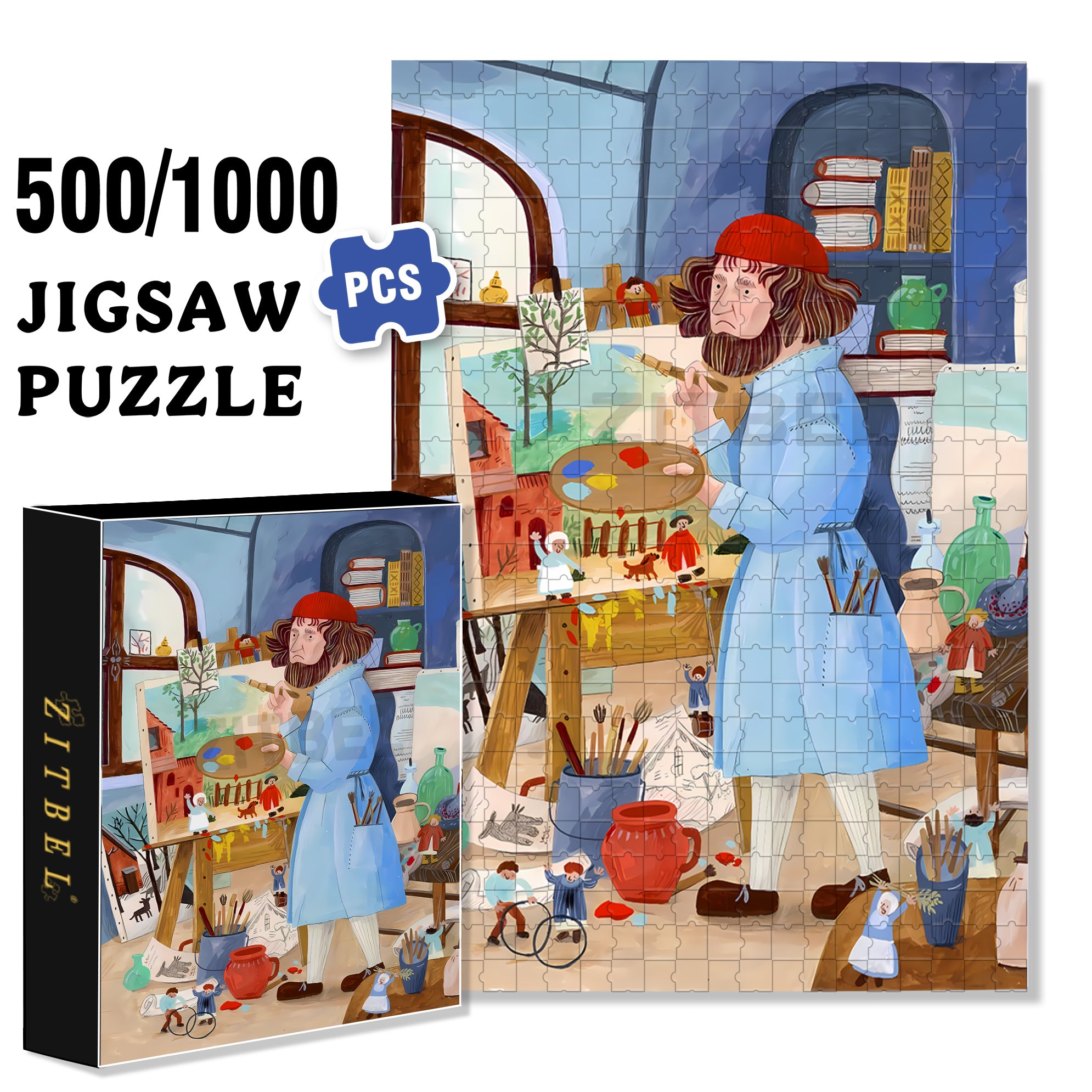 Unsatisfactory 500pcs/1000pcs Jigsaw Puzzle, Scratch-Resistant, Interactive Family Game & Brain-Boosting DIY Decor, Perfect for Halloween, Christmas & New Year Gifts, Family Puzzle Game