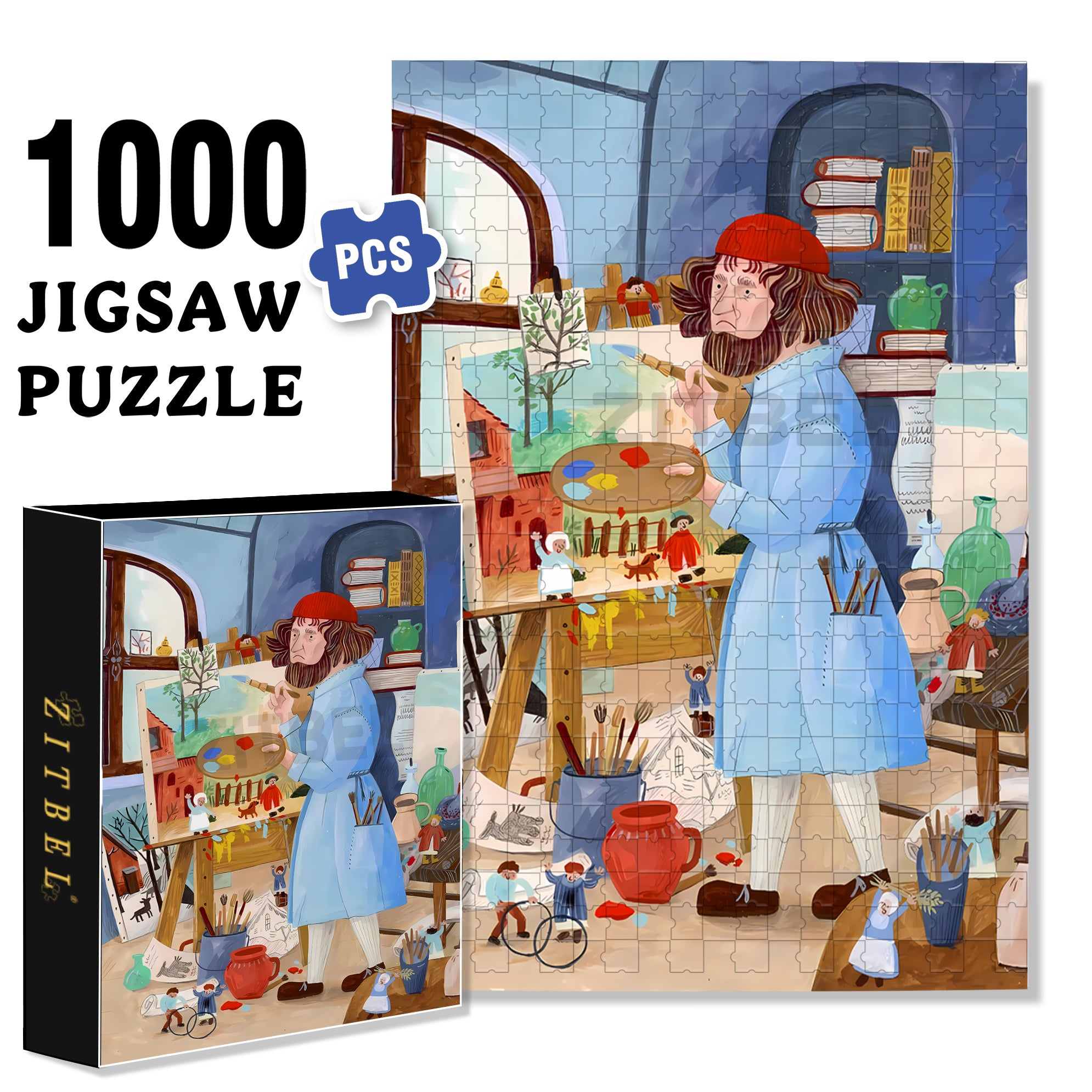 Unsatisfactory 500pcs/1000pcs Jigsaw Puzzle, Scratch-Resistant, Interactive Family Game & Brain-Boosting DIY Decor, Perfect for Halloween, Christmas & New Year Gifts, Family Puzzle Game
