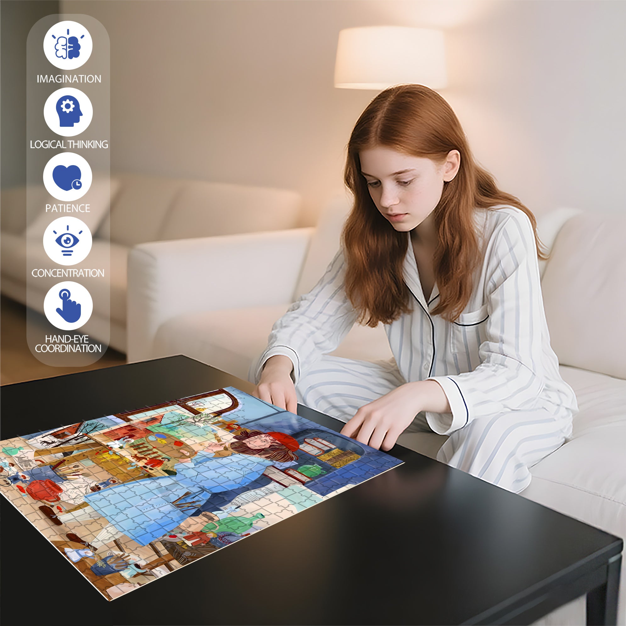 Unsatisfactory 500pcs/1000pcs Jigsaw Puzzle, Scratch-Resistant, Interactive Family Game & Brain-Boosting DIY Decor, Perfect for Halloween, Christmas & New Year Gifts, Family Puzzle Game